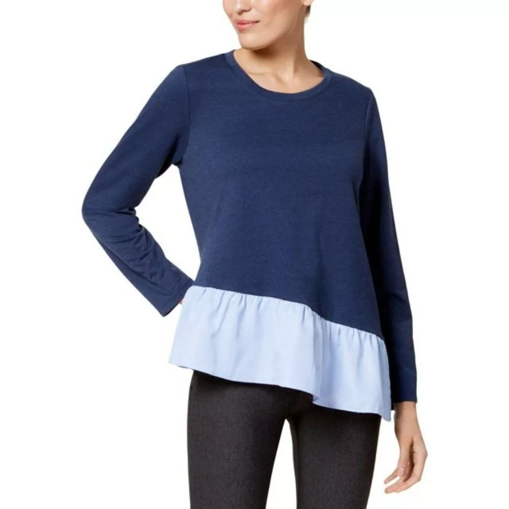 Other Blouses Other John Paul Richard Asymmetric Layered Look Blue Top S
