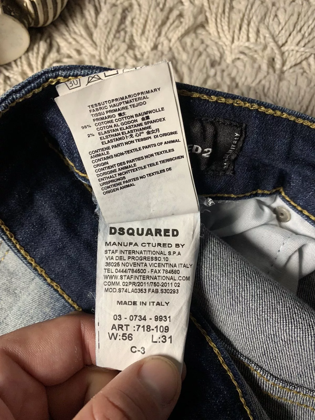Dsquared2 Denim Dsquared2 × Vintage Dsquared2 distressed denim pants Blue Streetwear