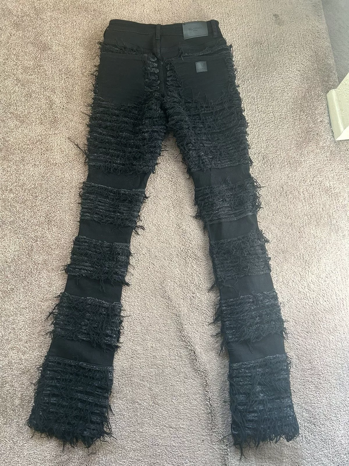Valabasas Denim Valabasas Valabasis Distressed Flare Pants Black