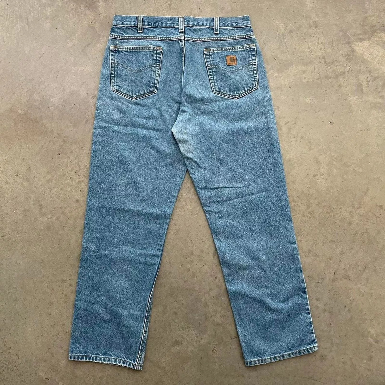 Carhartt Denim Vintage Carhartt Medium Washed Denim Jeans Blue
