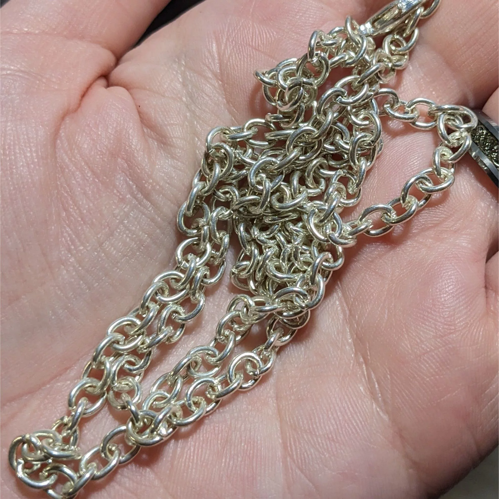 Other Necklaces Other Simple Bright Silver Chain Adjustable Necklace