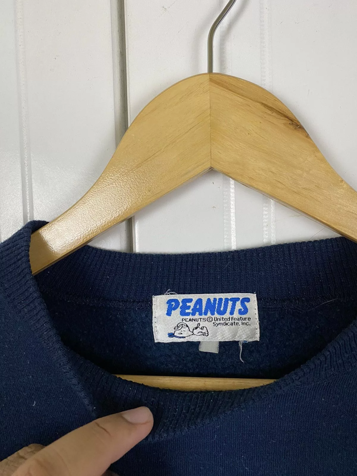Cartoon Network Sweatshirts Hoodies Cartoon Network × Peanuts × Vintage Vintage Peanut Snoopy Blue