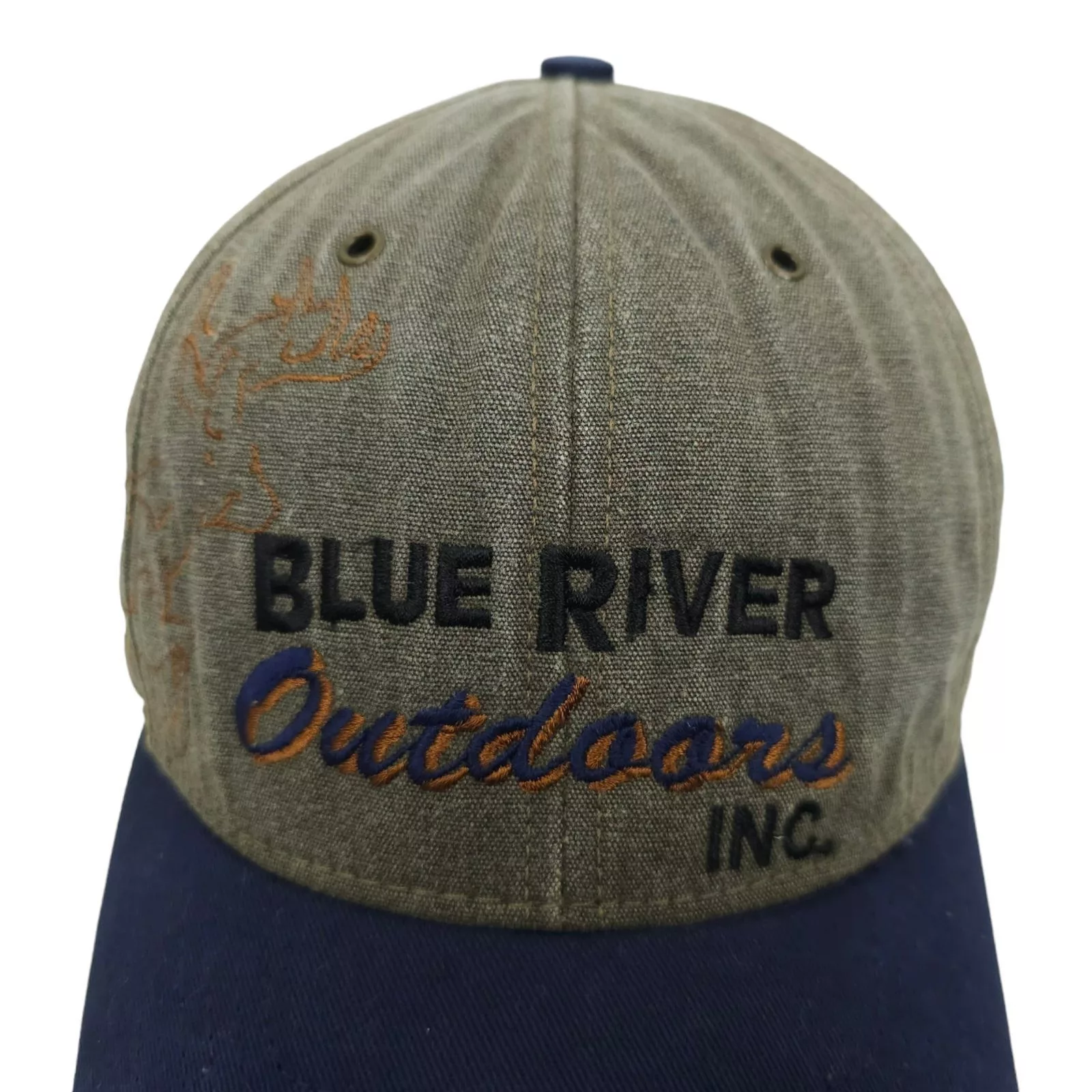 Other Hats Other Blue River Outdoors Embroidered Buck Snapback Cap Trucker Gray