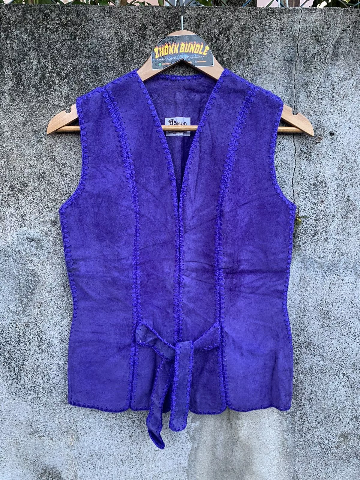 Leather Leather Jackets Leather × Vintage Vintage Frenkel’s Vest Purple