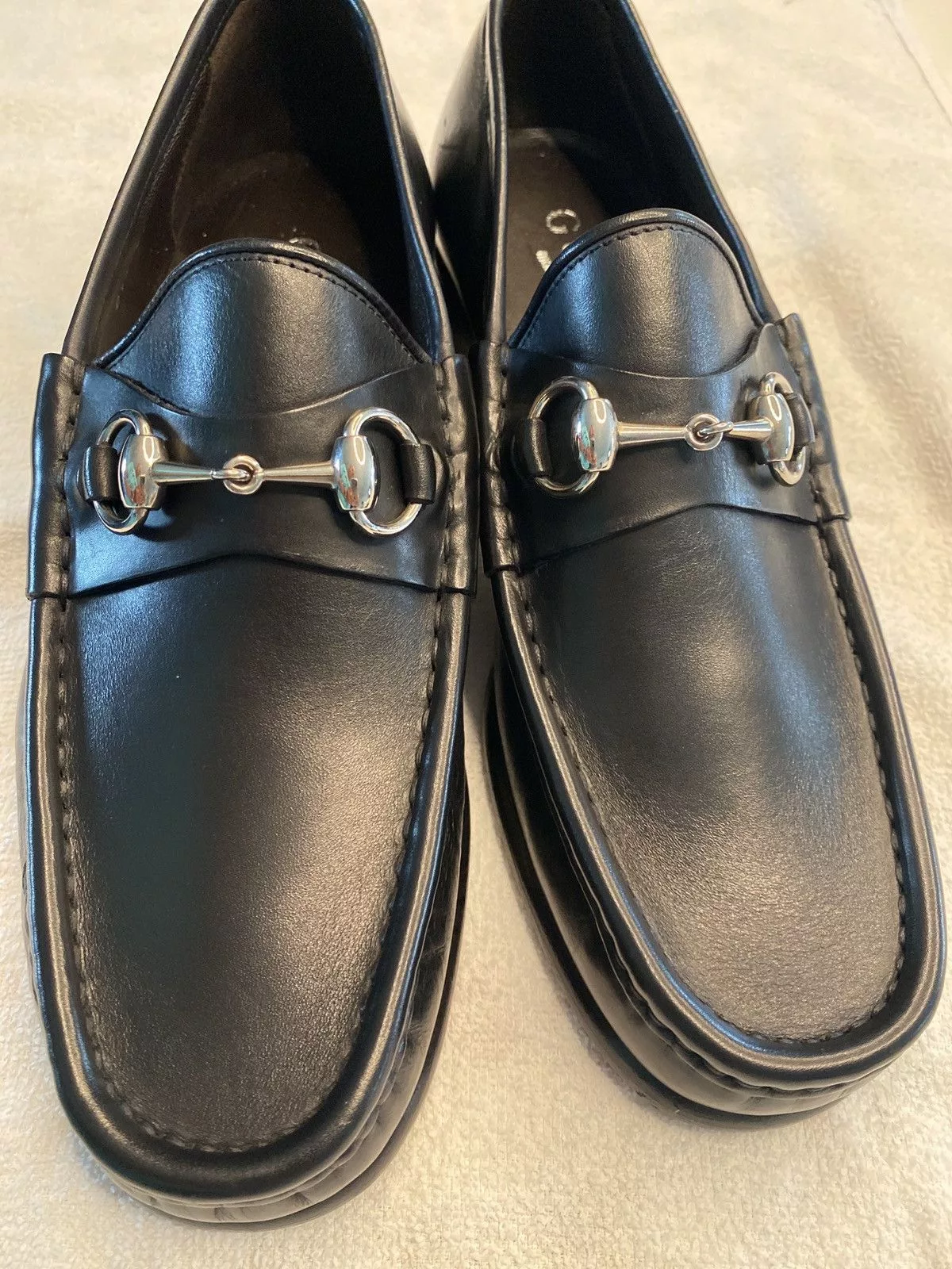Gucci Slip Ons Gucci Silver horsebit Loafer Black