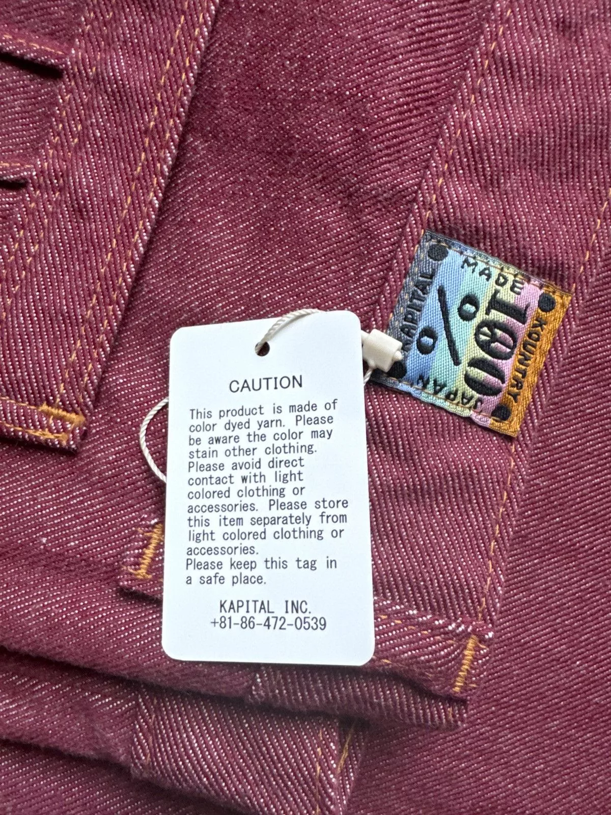Kapital Denim Split-Color Jeans Red