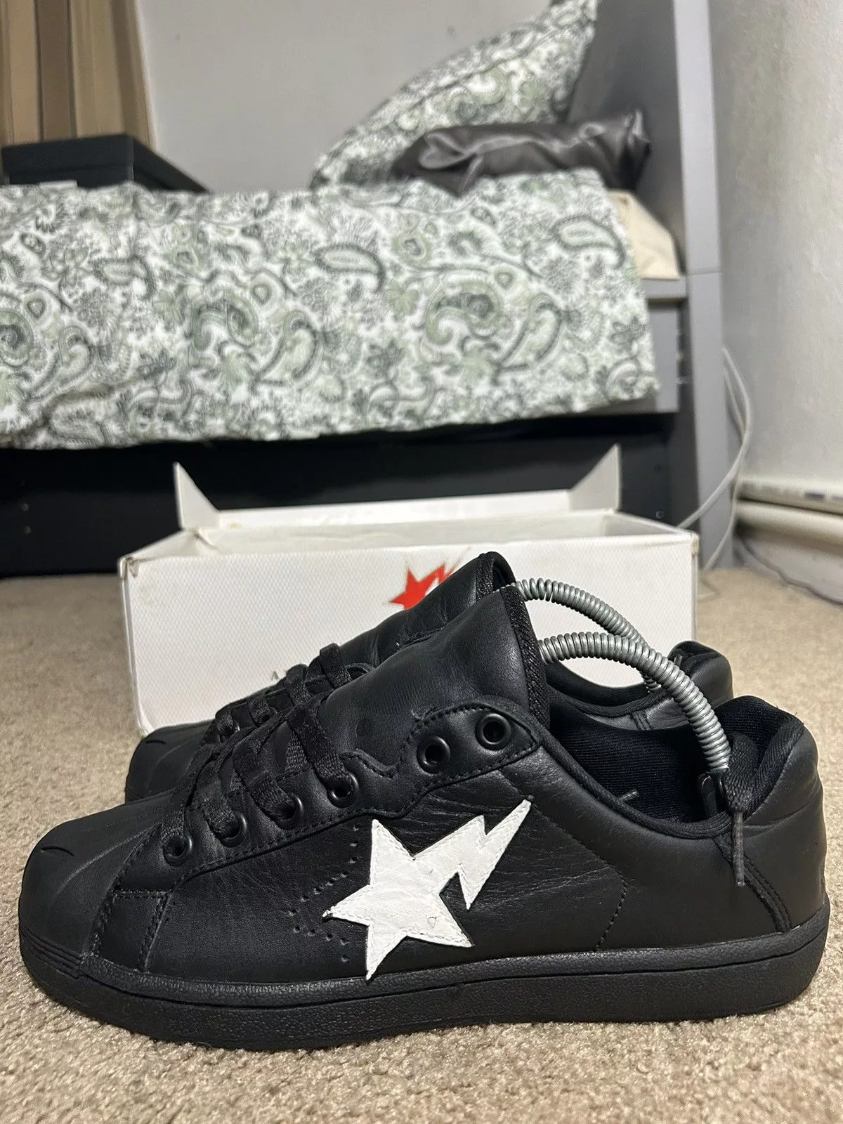Bape Low Top Sneakers Bape Skullsta Black