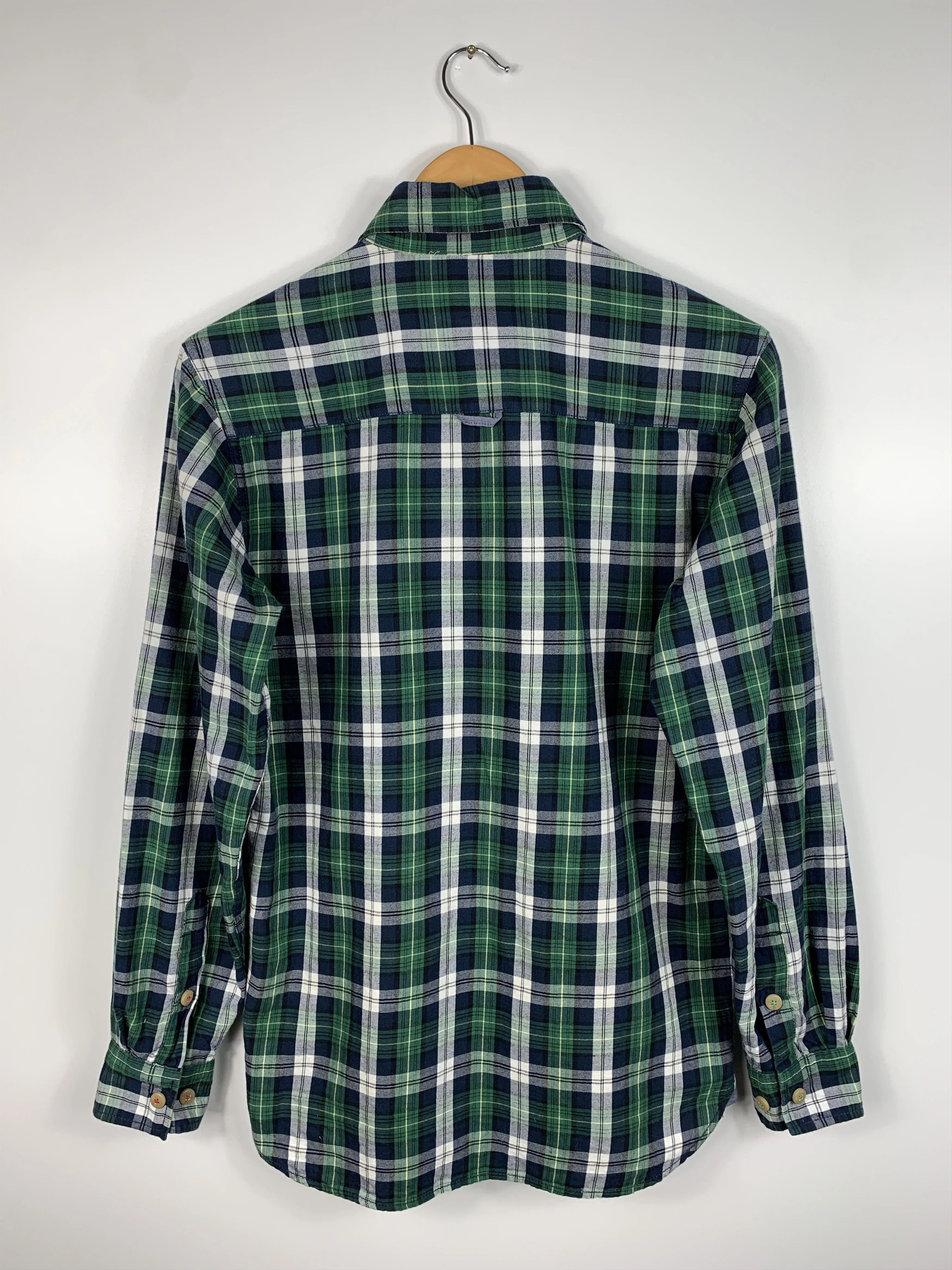 Kickers Shirts Button Ups KICKERS Long Sleeve Button Down Check Shirt Green Size S