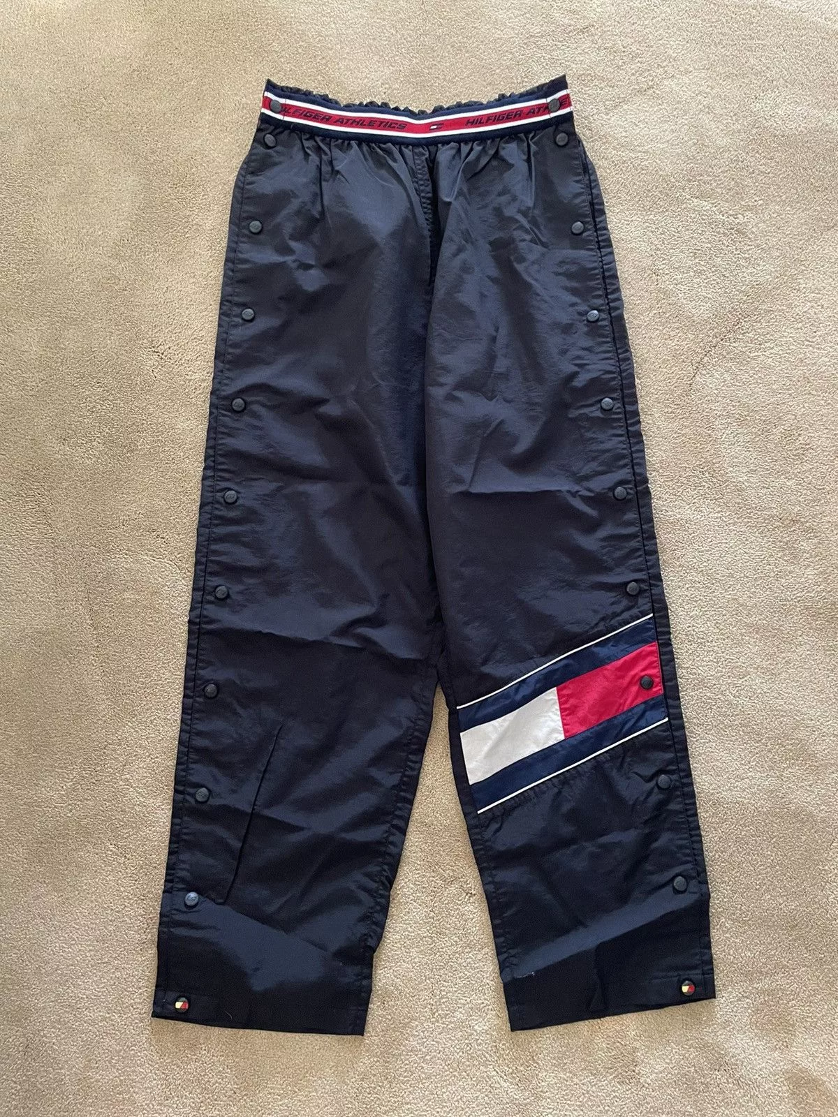 Tommy Hilfiger Casual Pants Vintage Tommy Hilfiger tear away track pants Black