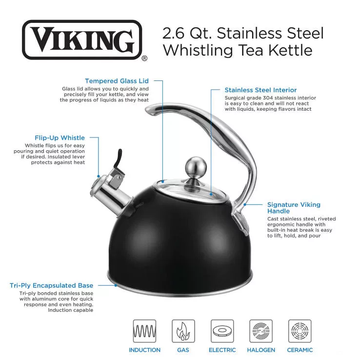 Viking Black Matte Tea Kettle