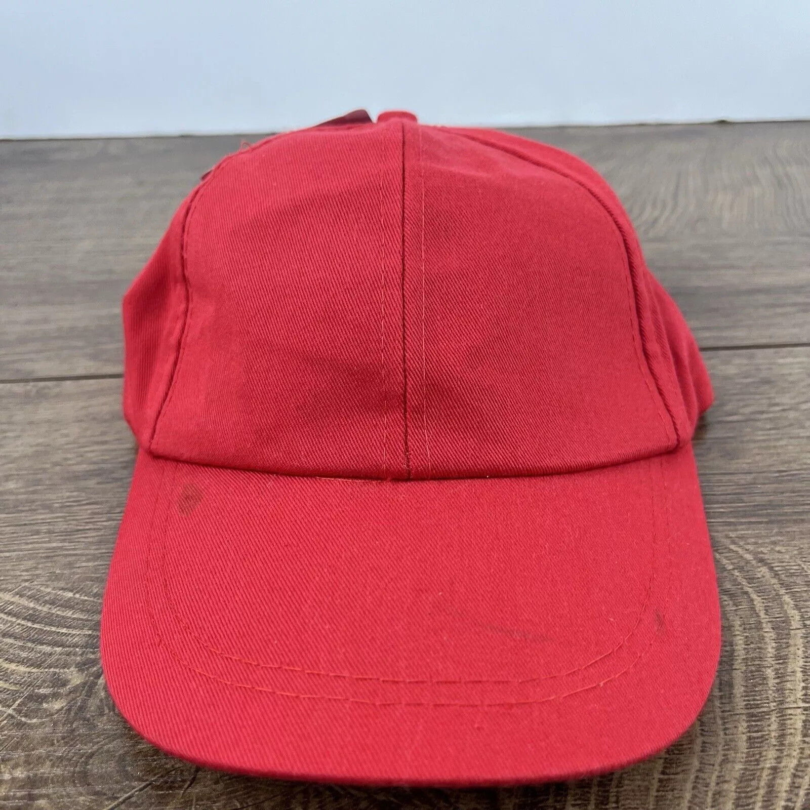 Other Hats Other Plain Red Hat Baseball Hat Red Adjustable Hat Red Adult Size