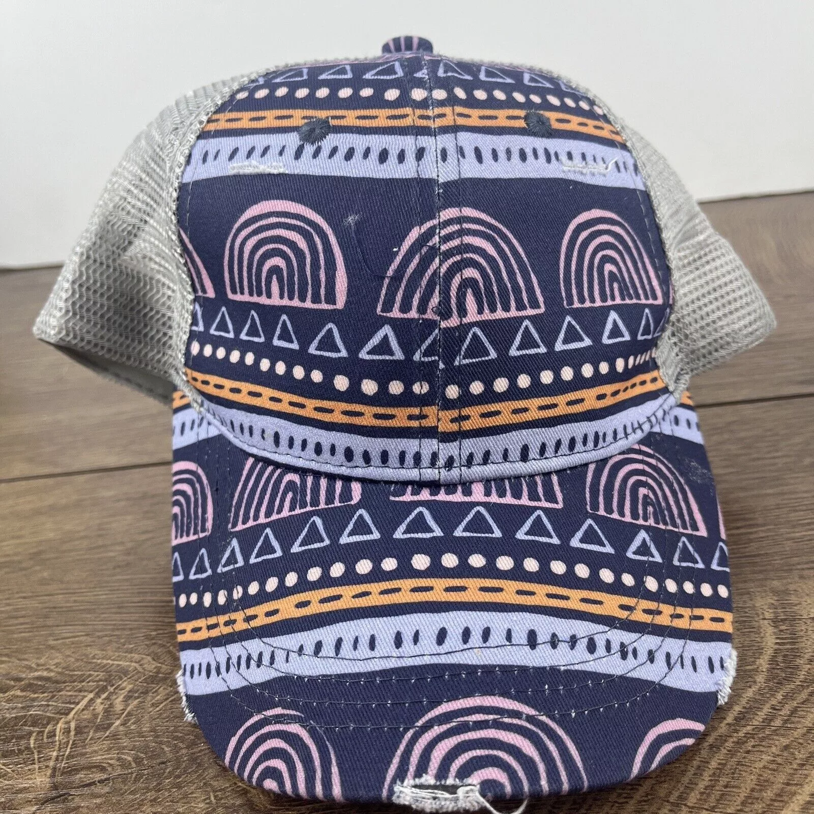 Other Hats Other Blue Creative Hatr Rainbow Pyramid Blue Hat Adjustable Adult