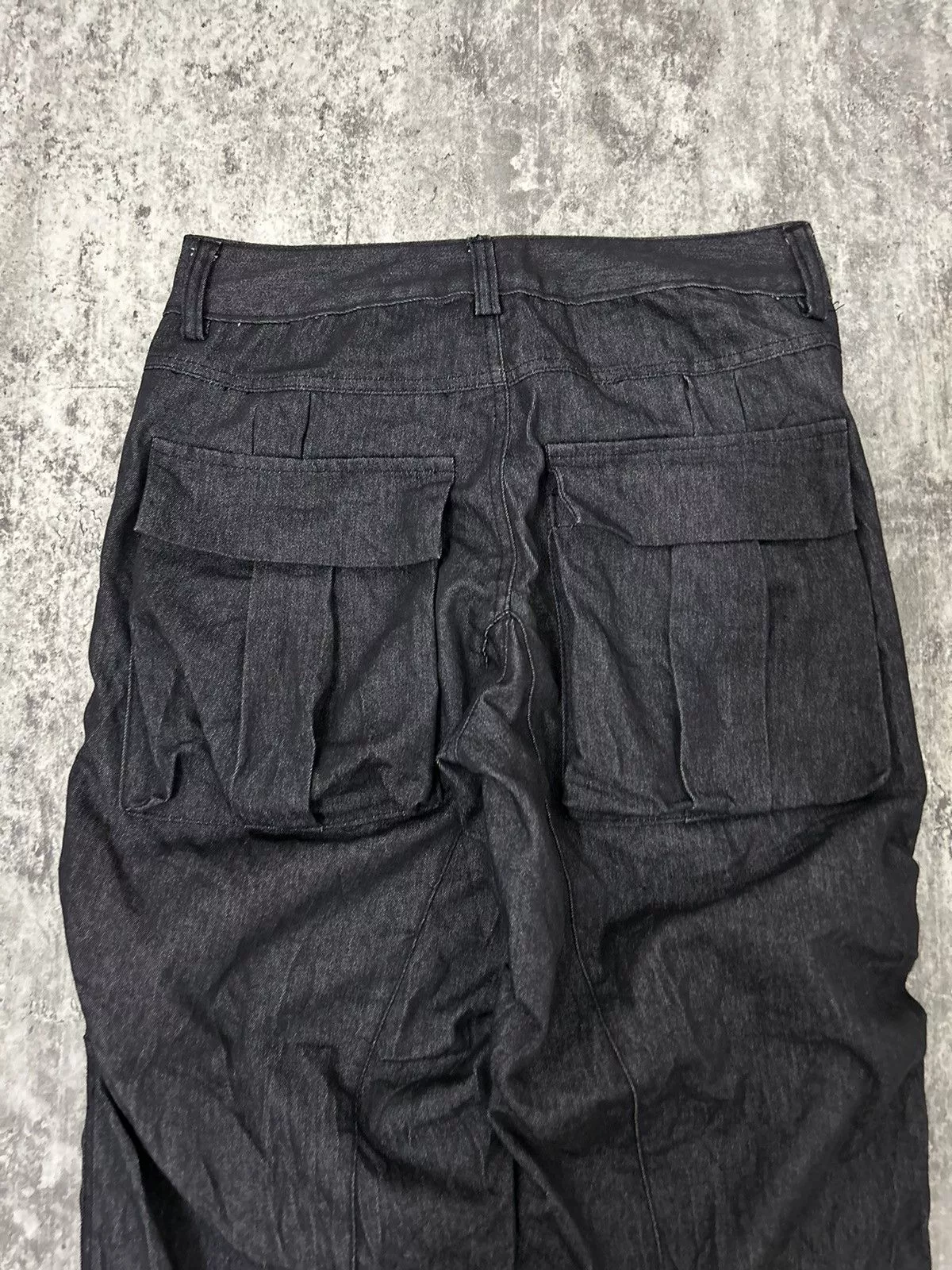 Japanese Brand Casual Pants Japanese Brand Open Arms Pants Black Vintage
