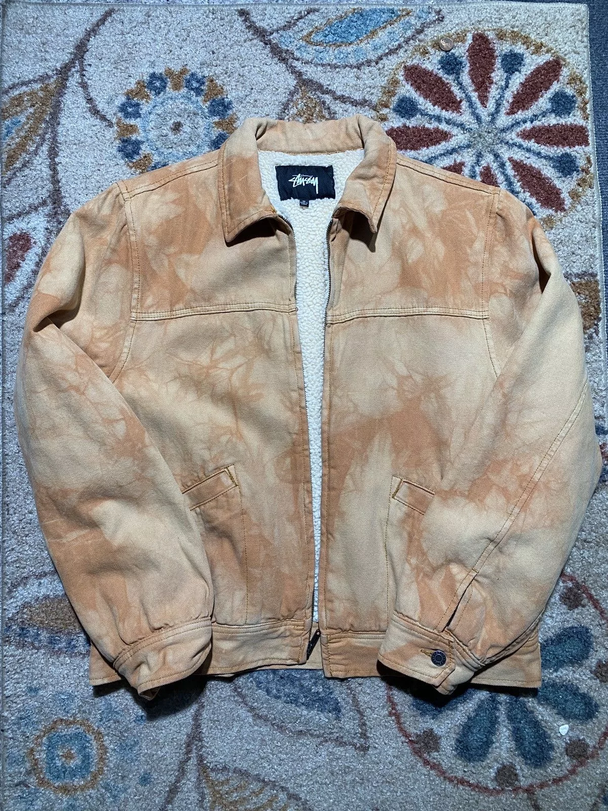 Stussy Heavy Coats Stussy Shearling Dyed Trucker Jacket 'Brown'