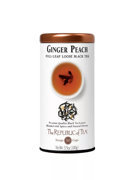 Ginger Peach Black Full Leaf 3.5 oz Tea