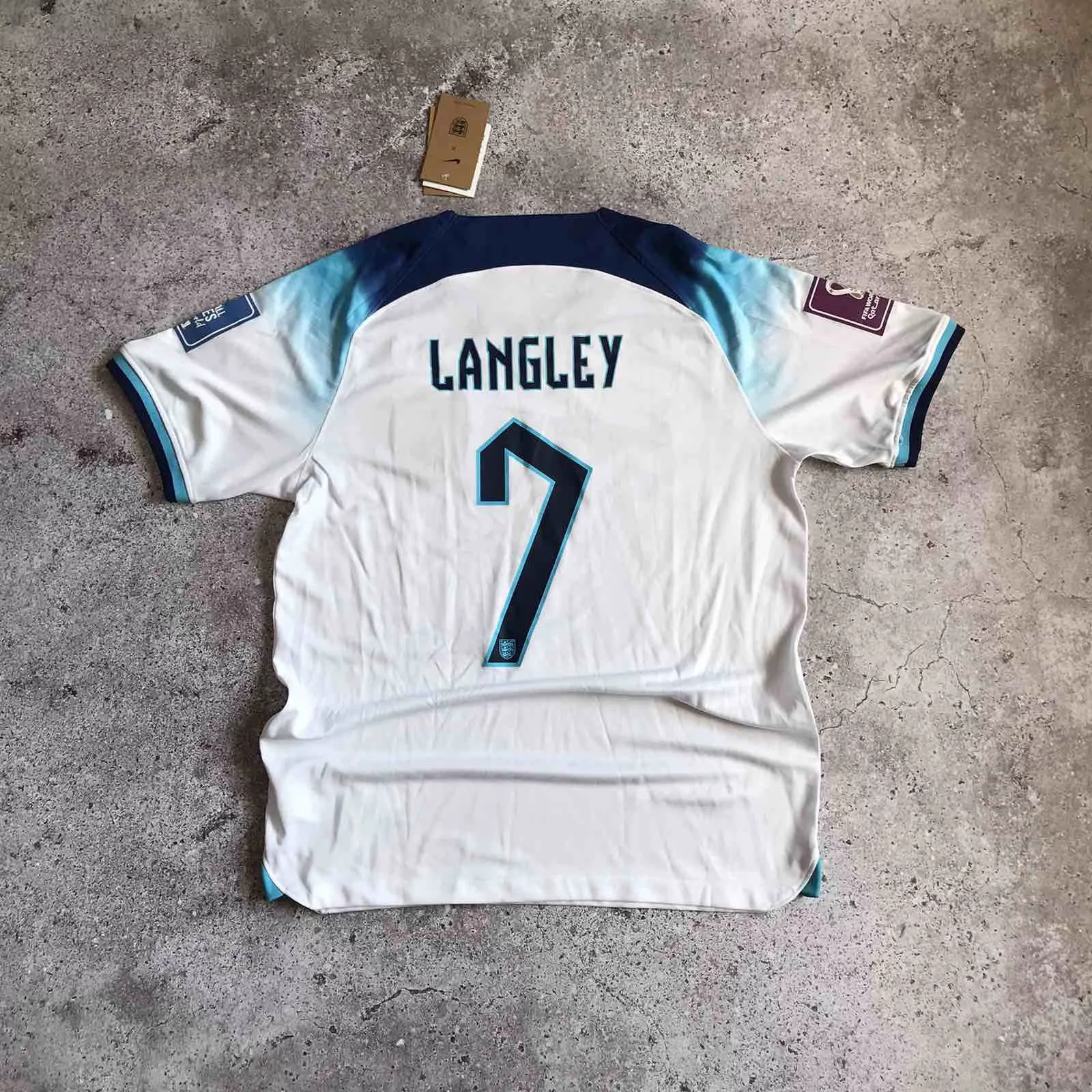 Nike Jerseys Nike England Home #7 Langley 2023 Blokecore Jersey White