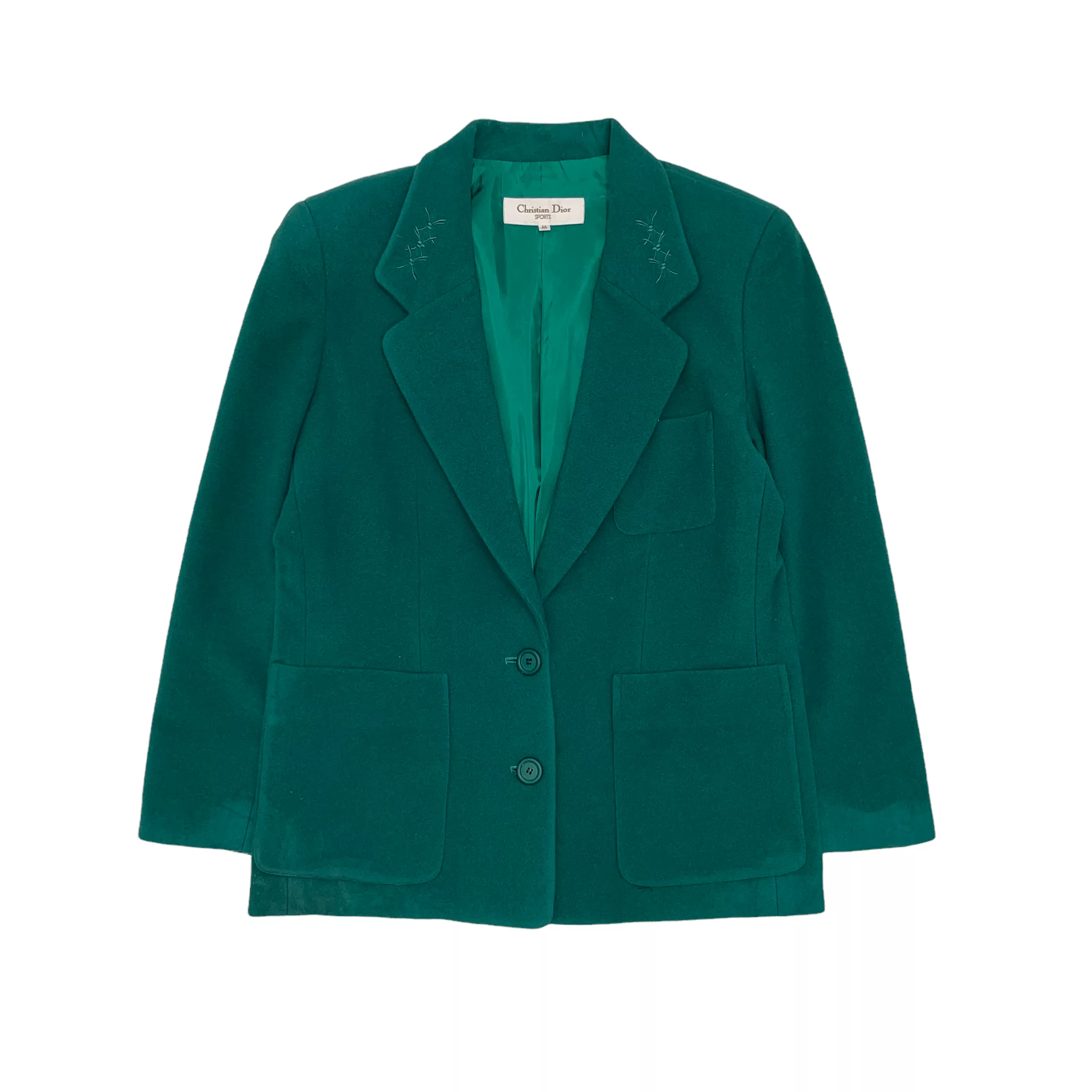 Christian Dior Monsieur Light Jackets Christian Dior Monsieur × Velvet × Vintage Christian Dior Velvet Floral Vintage 70s Blazer Green