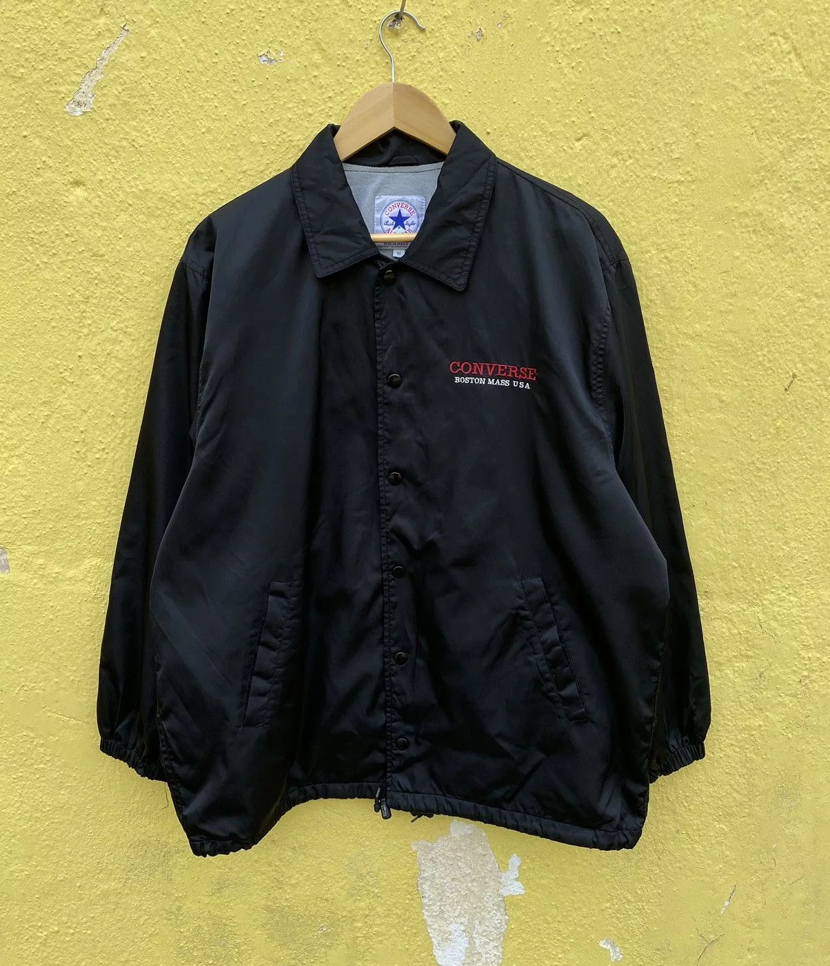 Converse Light Jackets Converse × Vintage Vintage converse spell out varsity jacket Black