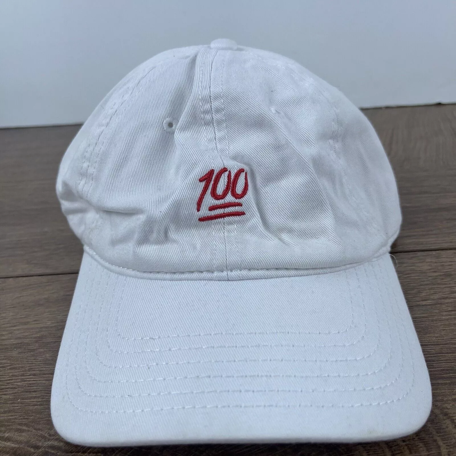 Other Hats Other 100 Hat One Hundred Hat Adjustable Hat White Adjustable Hat