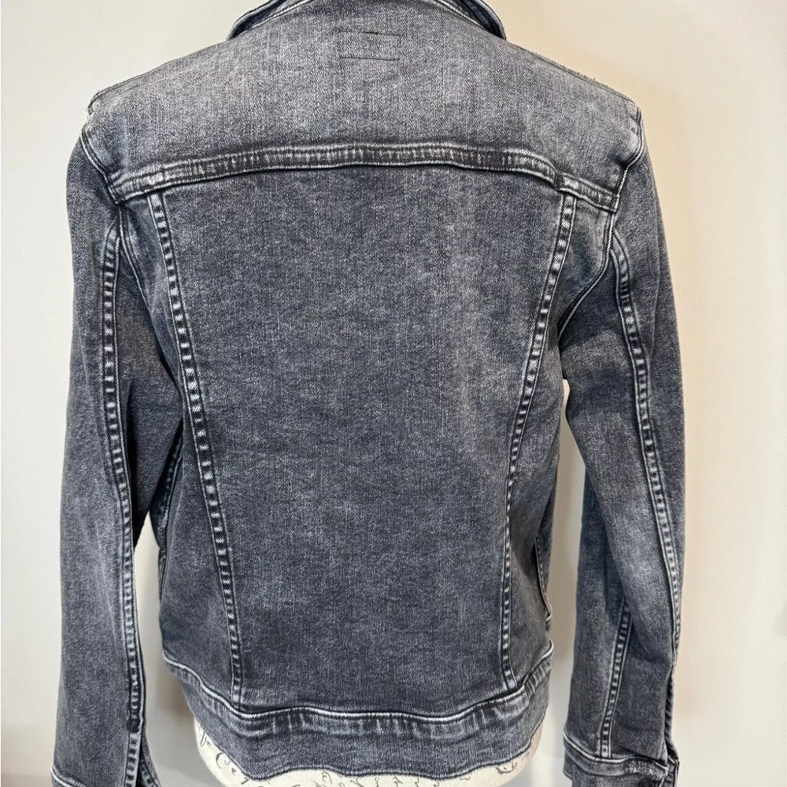 MOTHER Jackets MOTHER The Pocket Bruiser Denim Jacket in Train Stops Medium Gray