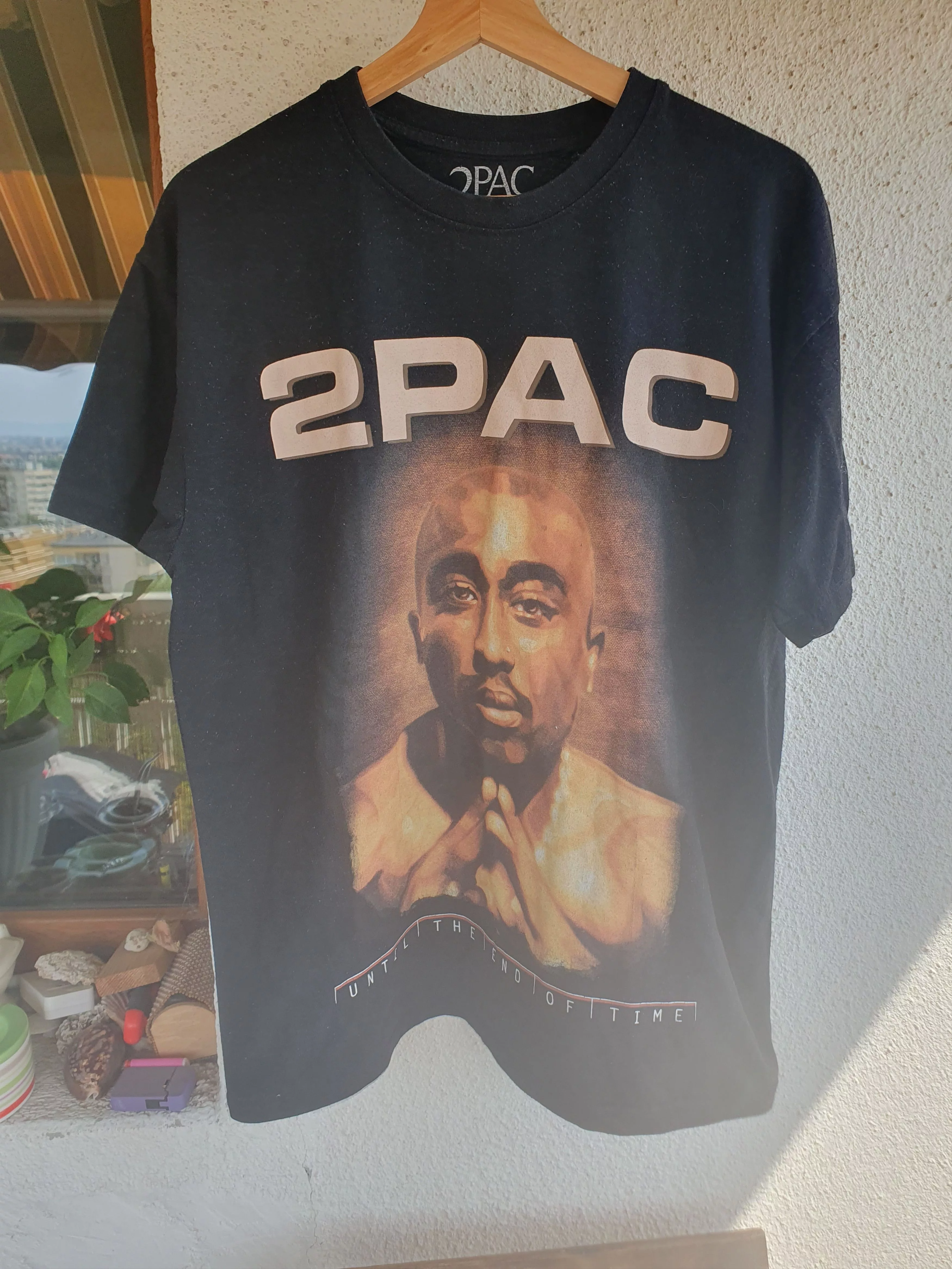 Pull & Bear Short Sleeve T Shirts Pull & Bear × Rap Tees 2 Pac Pull & Bear Until The End Of Time 2020 t-shirt sz L? Black Streetwear