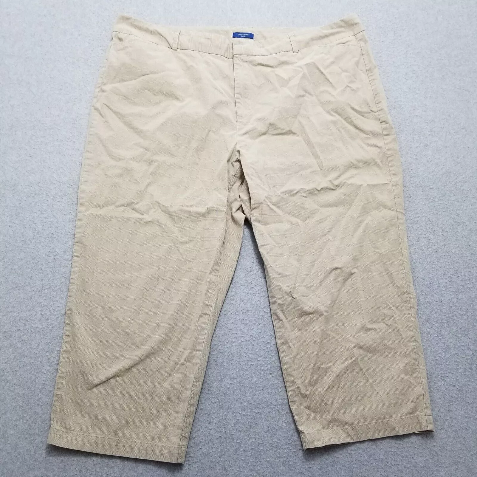 Dockers Pants Womens 22 Pockets Capri 41x20 Casual Plaid Multi