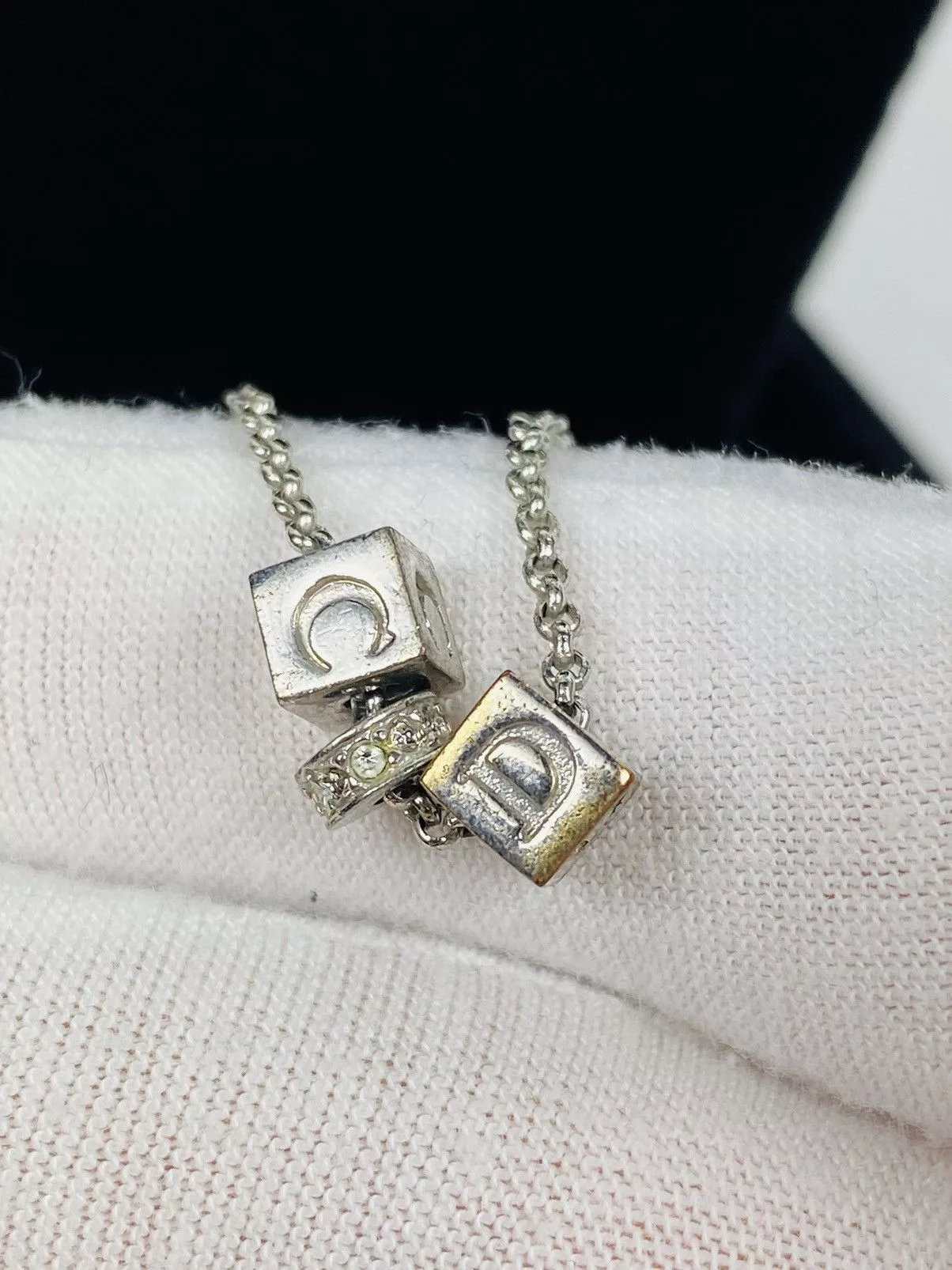Dior Necklaces Dior CD Dice Necklace Silver