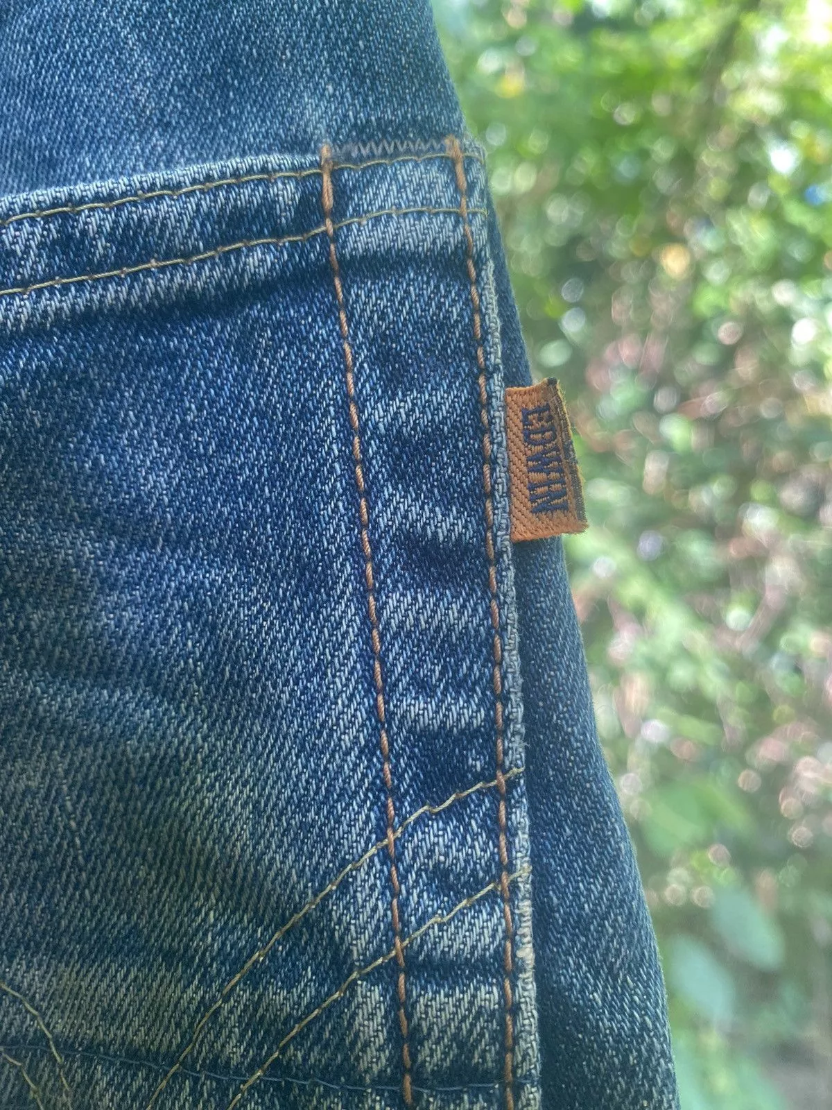 Edwin Denim Edwin × Vintage VINTAGE EDWIN 505x RED TAG DISTRESSED JEANS PANTS Blue