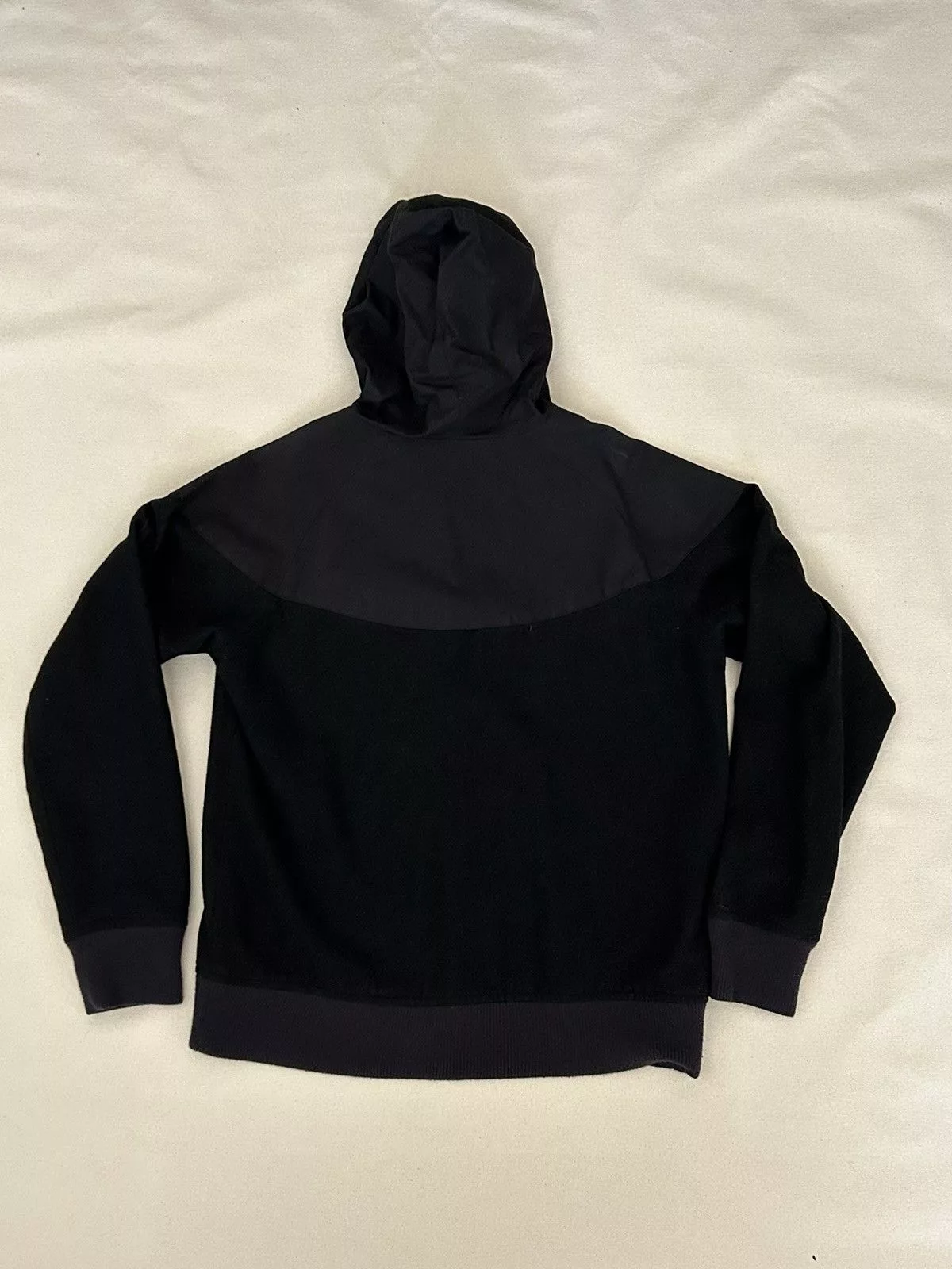 Nike Light Jackets Nike double black zip front wool blend hooded sweatshirt