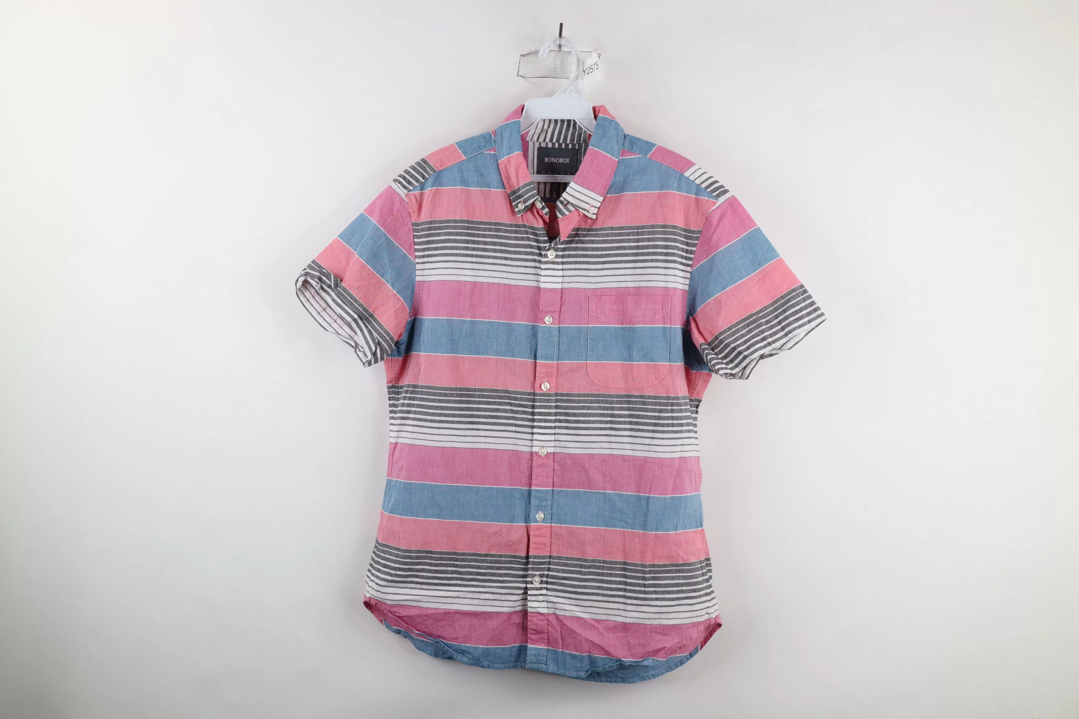 Bonobos Shirts Button Ups Bonobos × Vintage Bonobos Striped Color Block Short Sleeve Button Down Shirt Multi