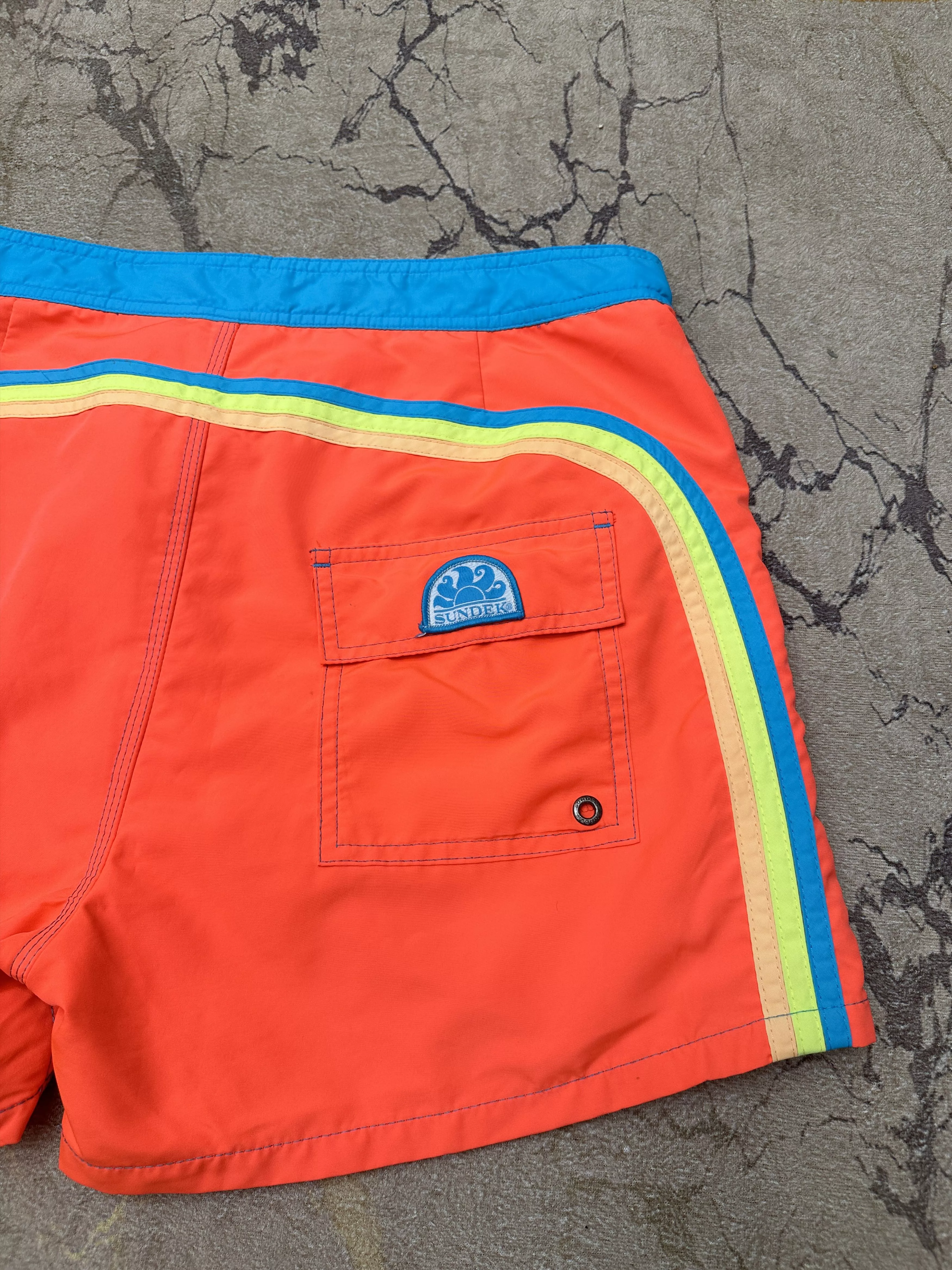 Sundek Swimwear Sundek 33 Beach Board Shorts Swim Trunks Bath Suit Size 33 S Orange