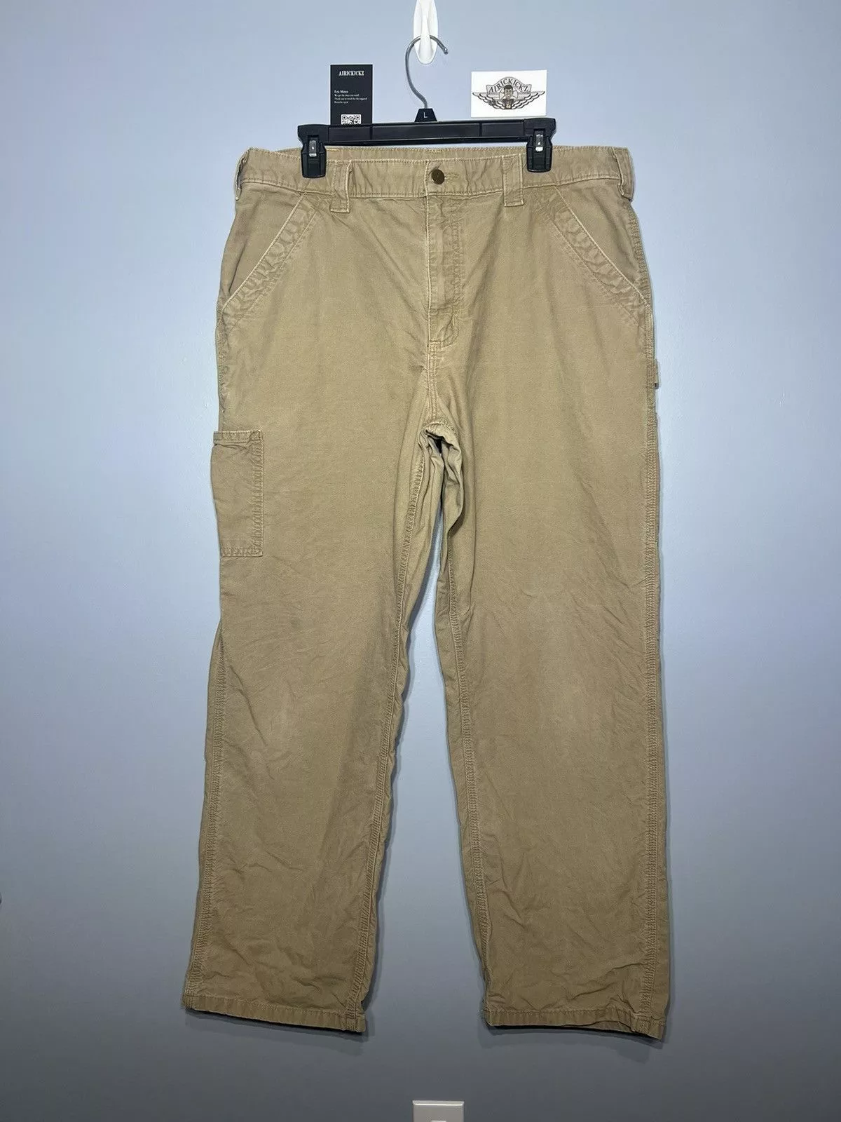 Carhartt Casual Pants Carhartt × Vintage Vintage dungaree fit khaki carhartt jeans workwear Brown Streetwear