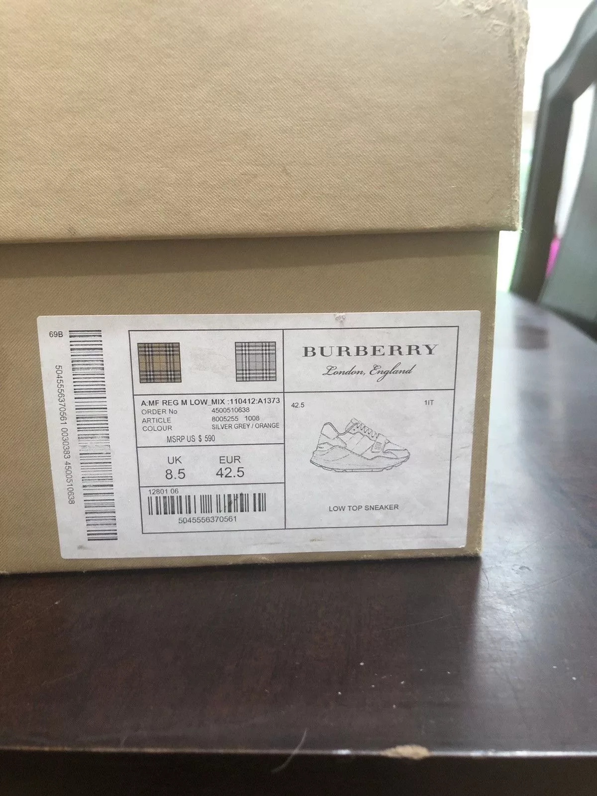Burberry Low Top Sneakers Burberry low’s Orange