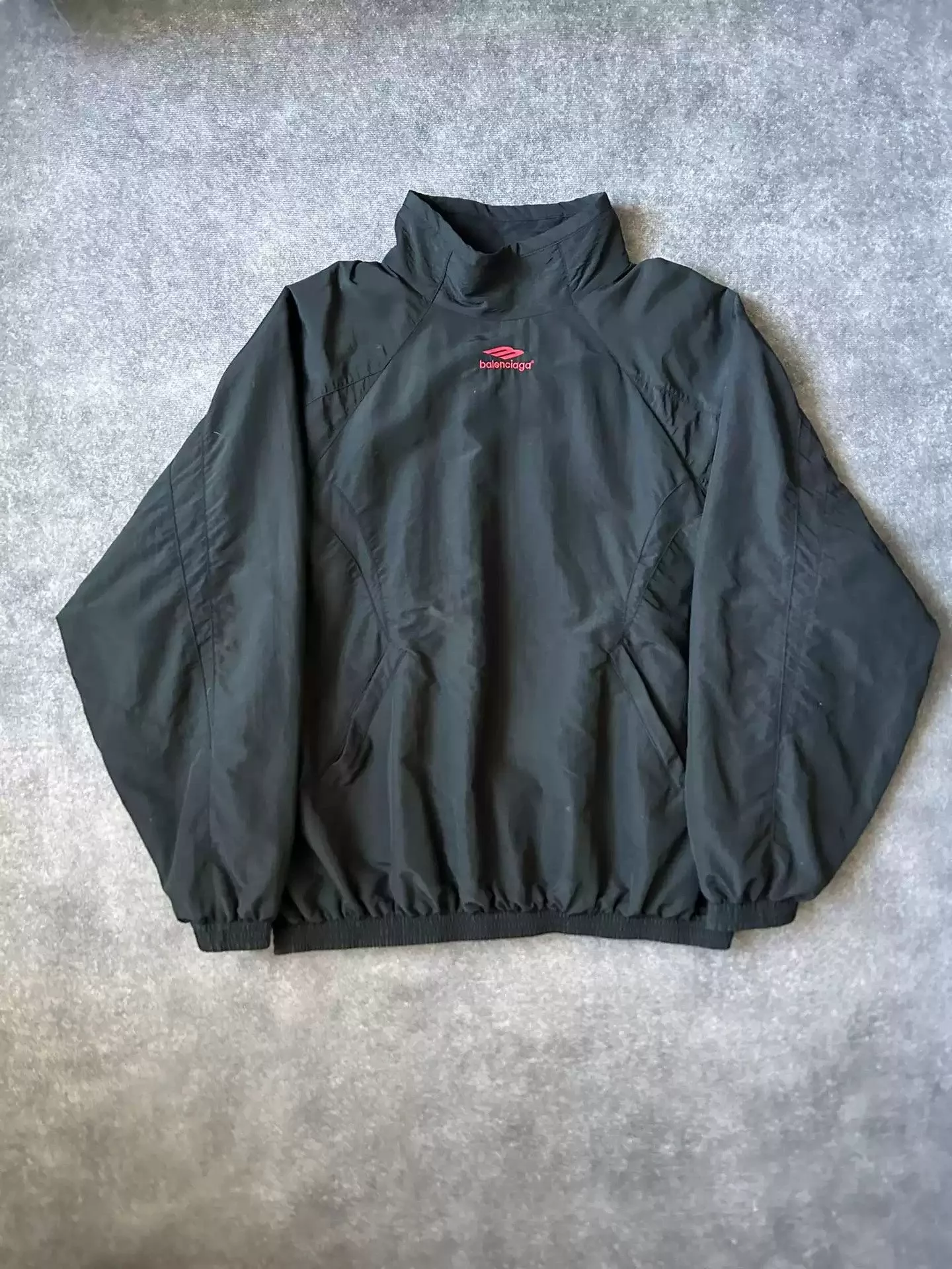 Balenciaga Raincoats Balenciaga FW22 Snowstorm Show 3B Embroidered Jumper Jacket Black