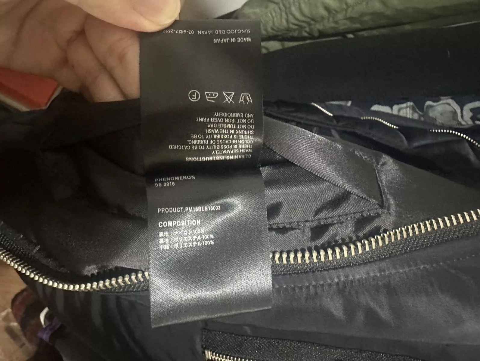 PHENOMENON Bombers Phenomenon SS16 stitched pocket bomber Black