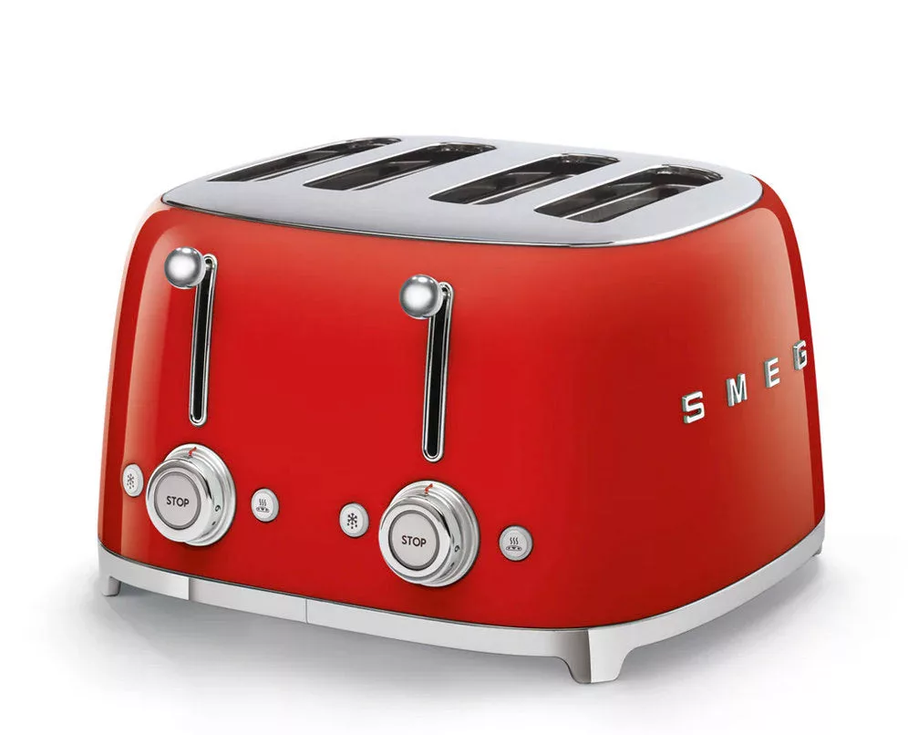 WIDE Red 4 Slice Toaster
