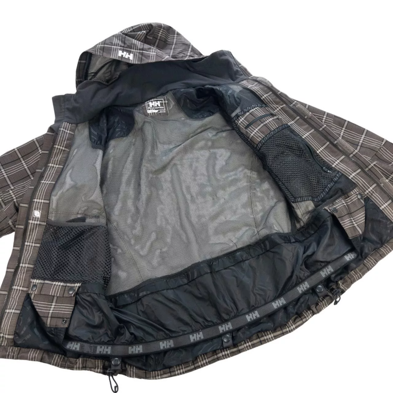 Helly Hansen Raincoats Vintage Helly Hansen Check Jacket Size M Brown
