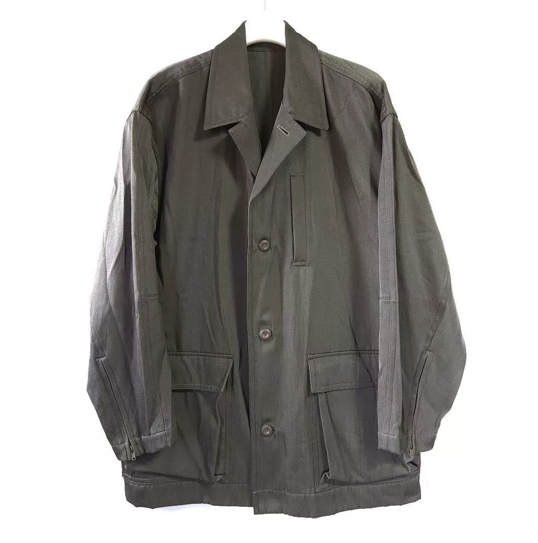 Issey Miyake Light Jackets ISSEY MIYAKE MEN 1980s Military Jacket Gray