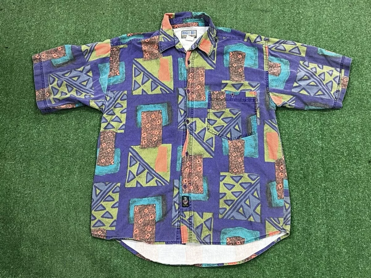 Bugle Boy Shirts Button Ups Vintage 90s Bugle Boy Direction Shirt Purple