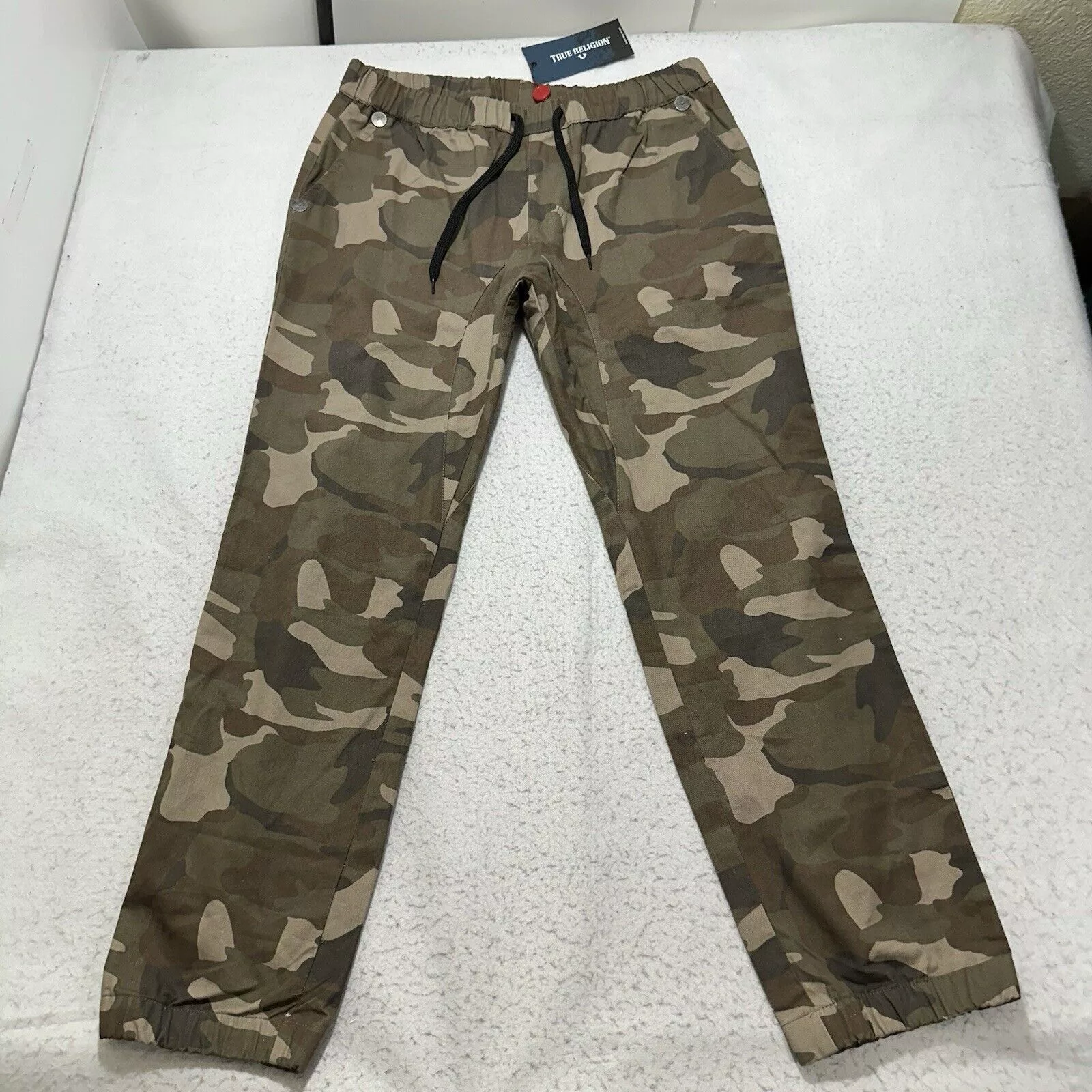 True Religion Pants True Religion XL Jogger Pants Camouflage Drawstring $229 Green