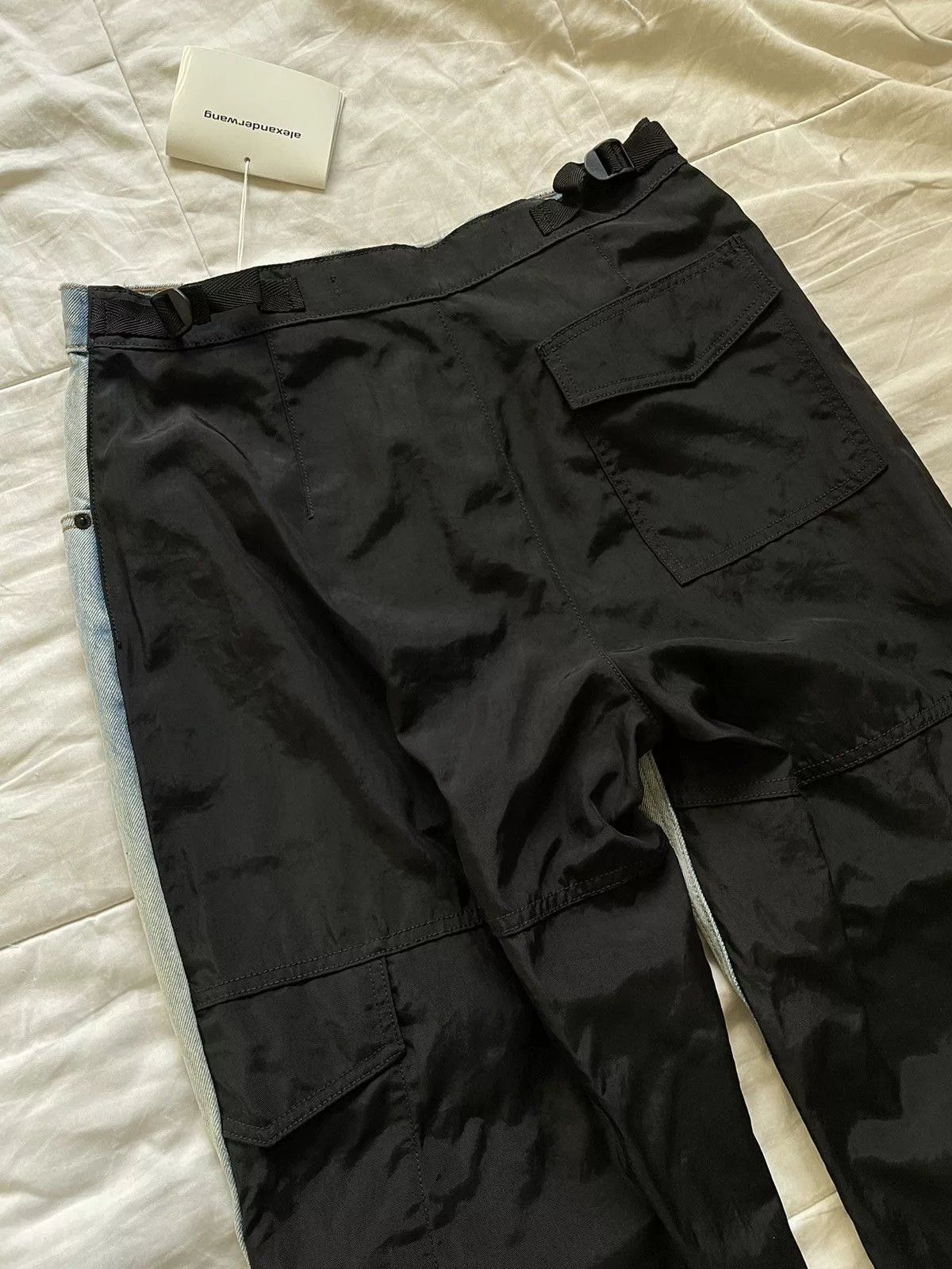 Alexander Wang Jeans Alexander Wang Blue & Black Denim Hybrid Cargo Jeans