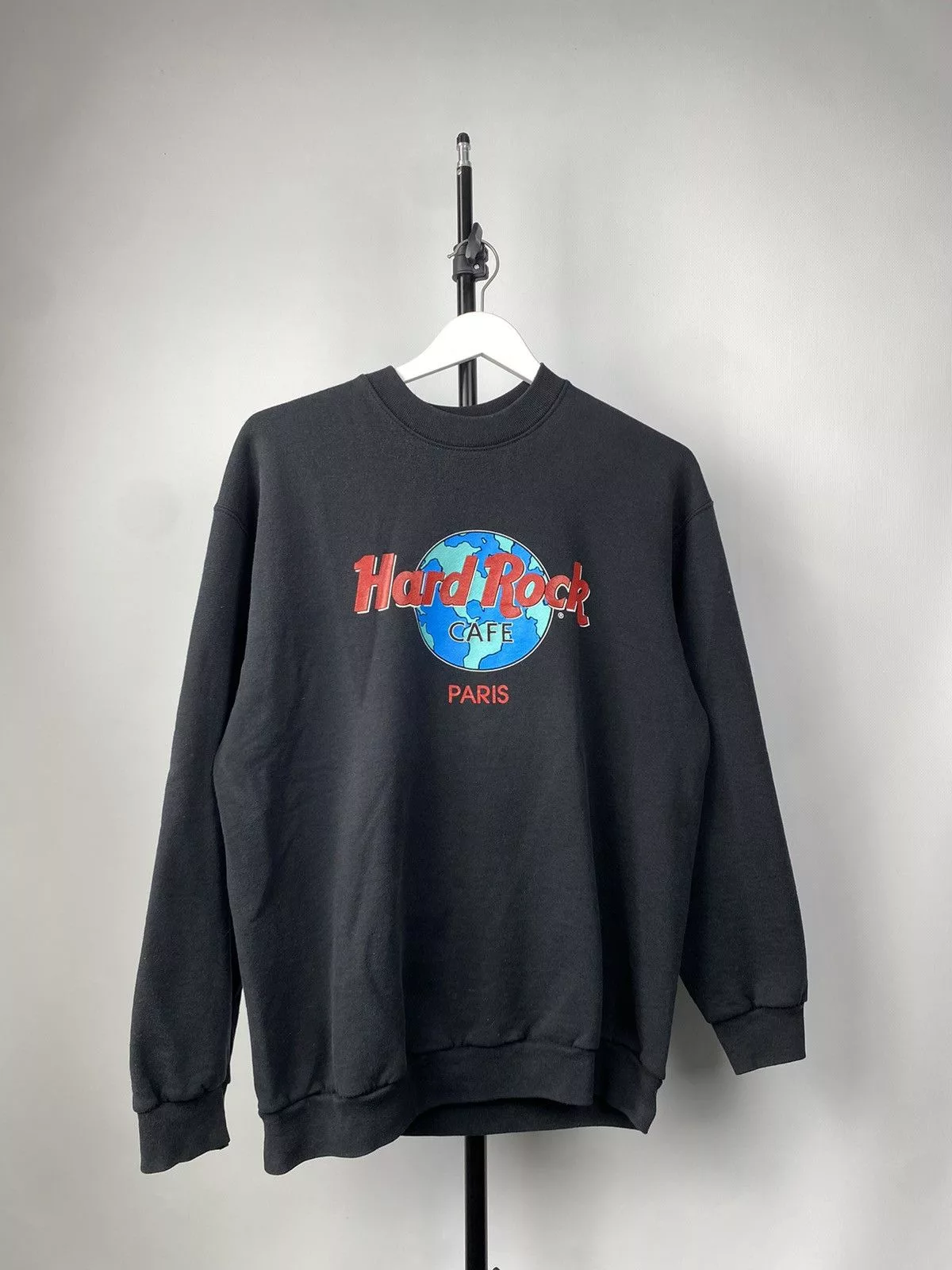 Hard Rock Cafe Sweatshirts Hoodies Hard Rock Cafe × Vintage Crazy 🔥 Vintage Hard Rock Cafe Paris Sweatshirt Black