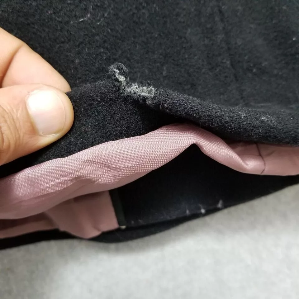 Calvin Klein Jackets Calvin Klein Coat Womens 2P Pockets Buttons Wool Jacket Black