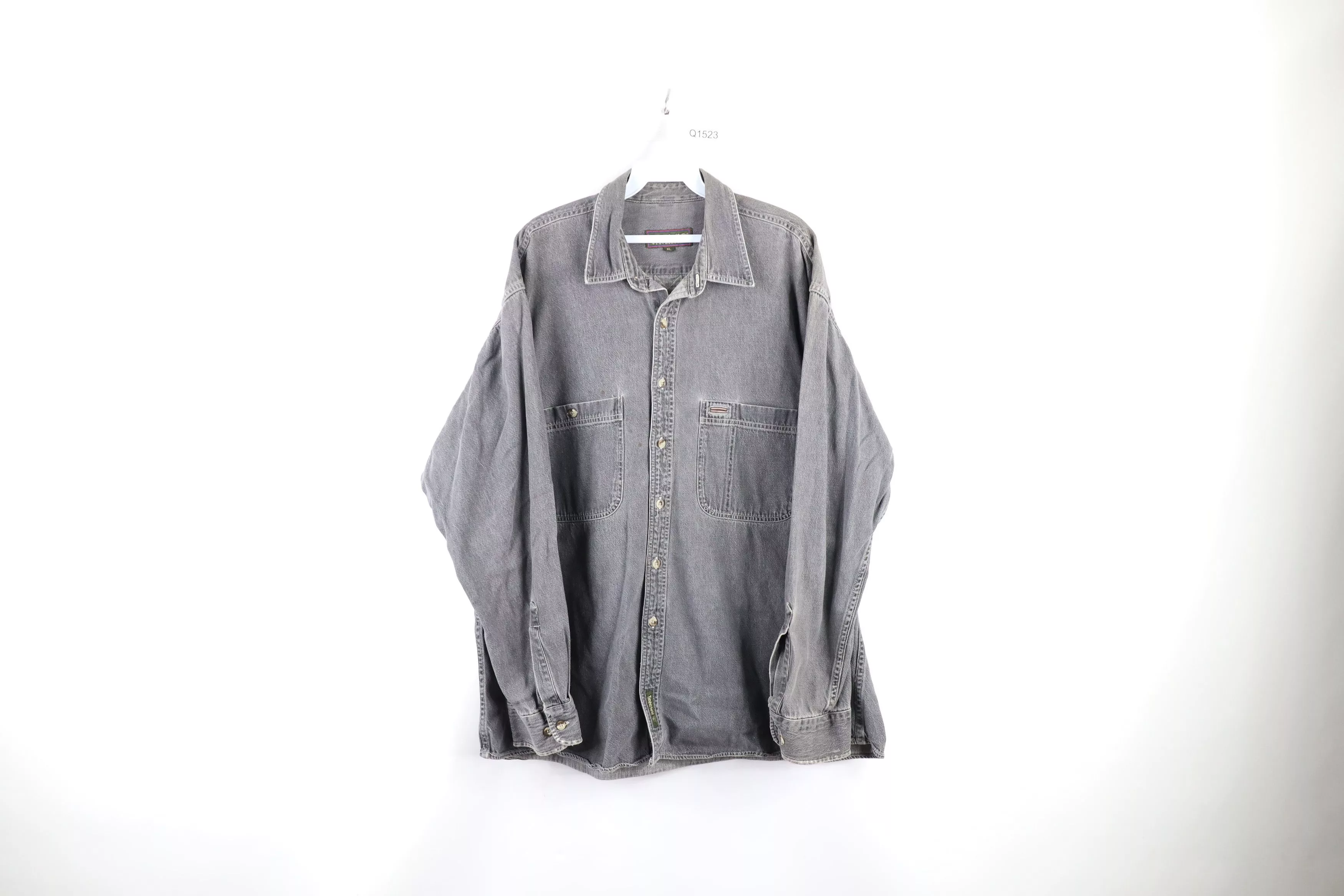 Timberland Shirts Button Ups Timberland × Vintage Vintage 90s Timberland Baggy Fit Denim Button Shirt Black