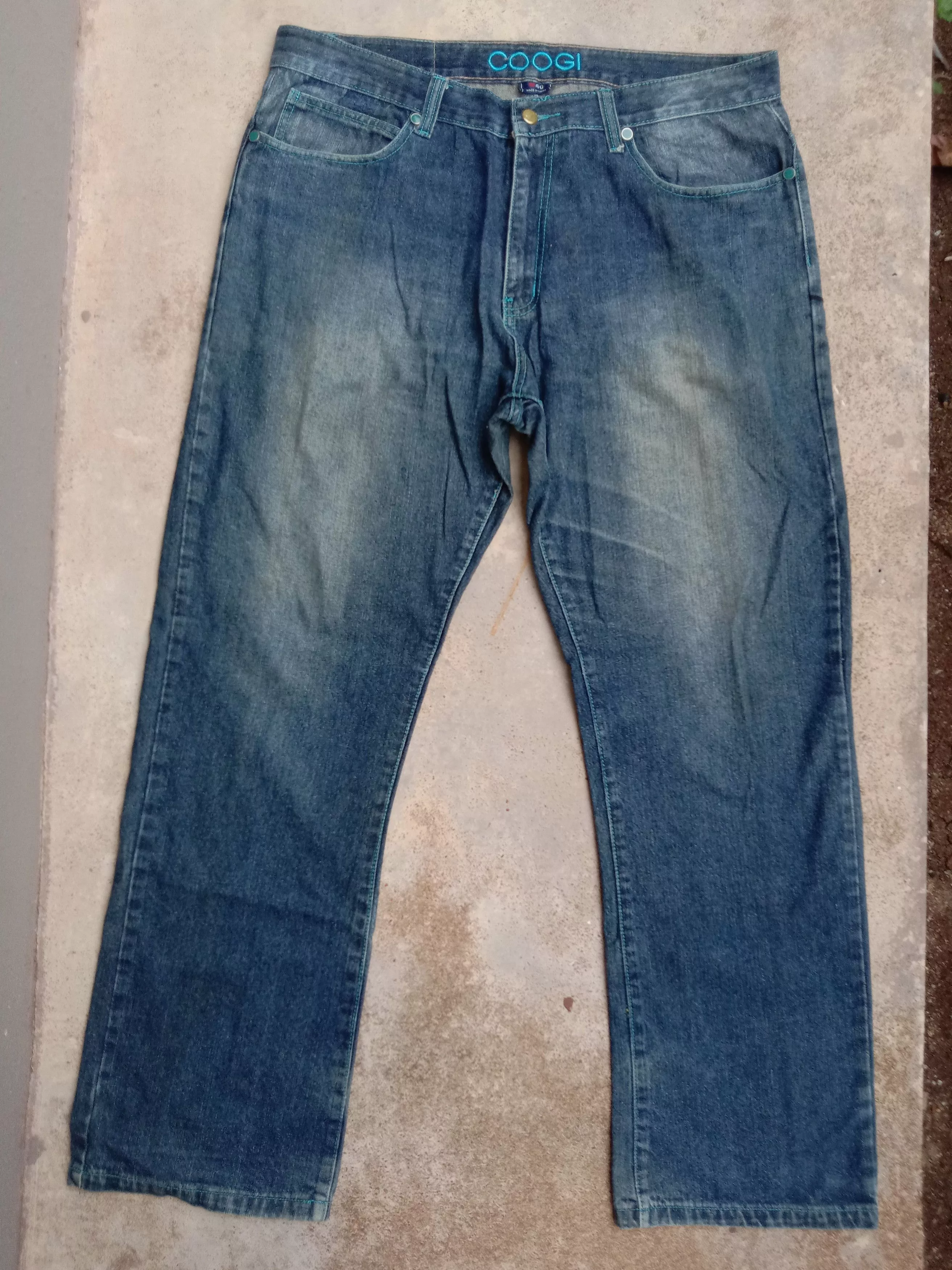 Coogi Denim Coogi × Vintage Vintage Coogi Australian Baggy Embroidery design Pants Blue Streetwear