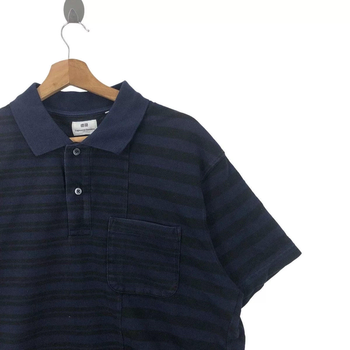 Engineered Garments Polos Engineered Garments × Uniqlo Designer UT X ENGINEERED GARMENT New York Polo Shirt Blue