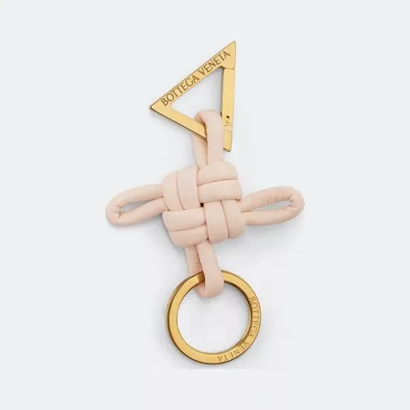Bottega Veneta Rings Bottega Veneta o1n1vont0624 Size: OS / Keyring in Gold/Light Pink Multi