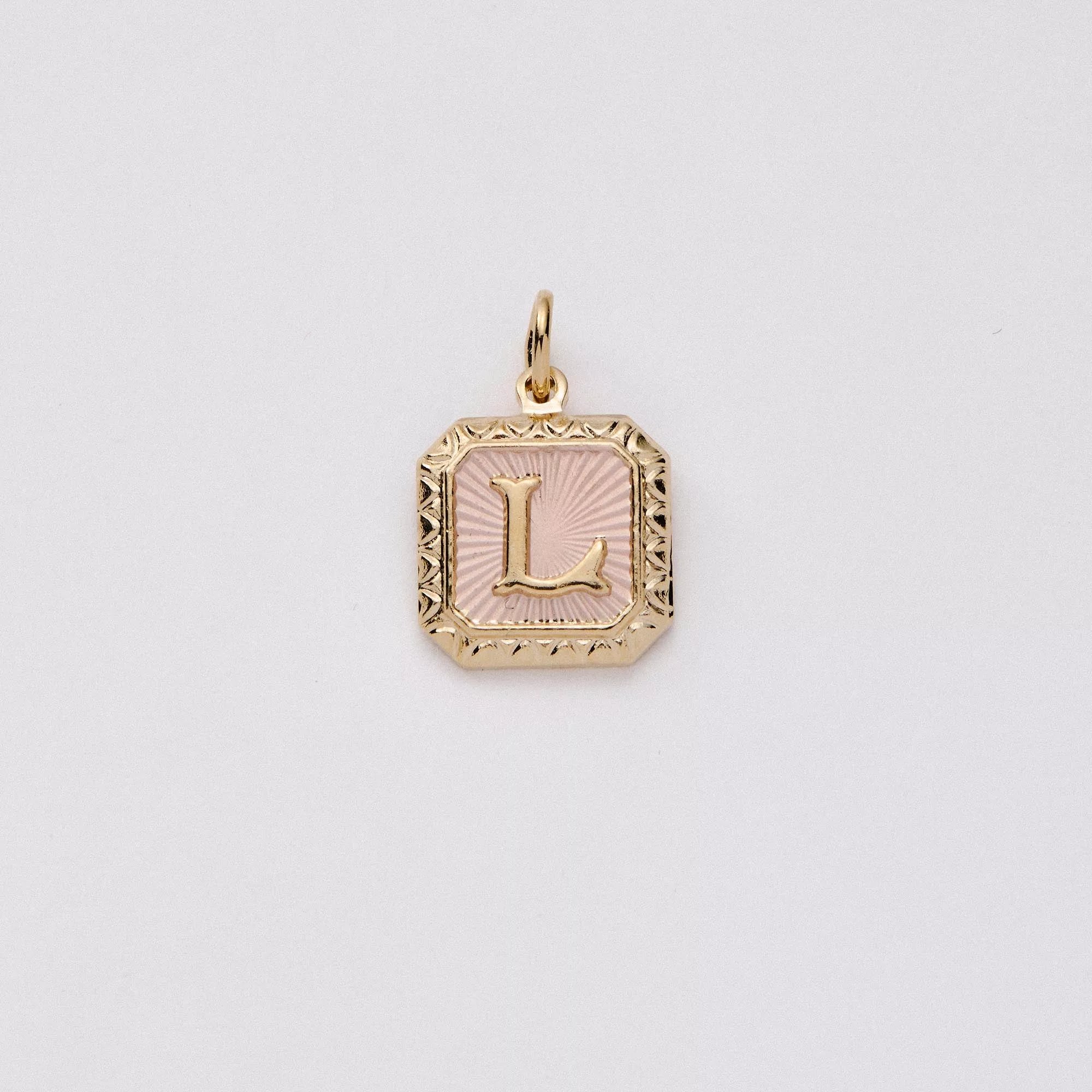 Two Tone Letter Charm