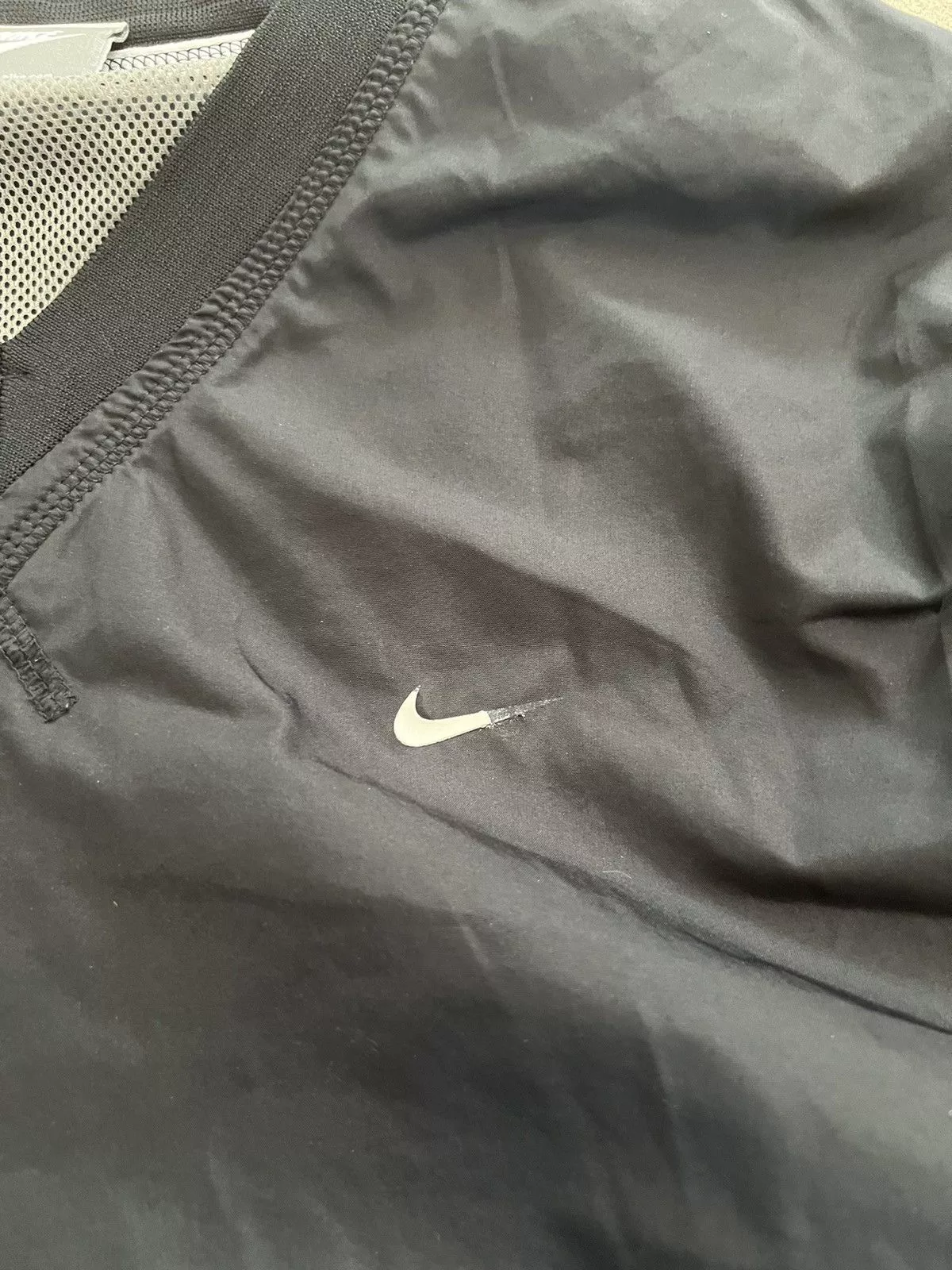 Nike Light Jackets Nike × Vintage Vintage Y2K Nike windbreaker nylon pullover mini swoosh XL Black