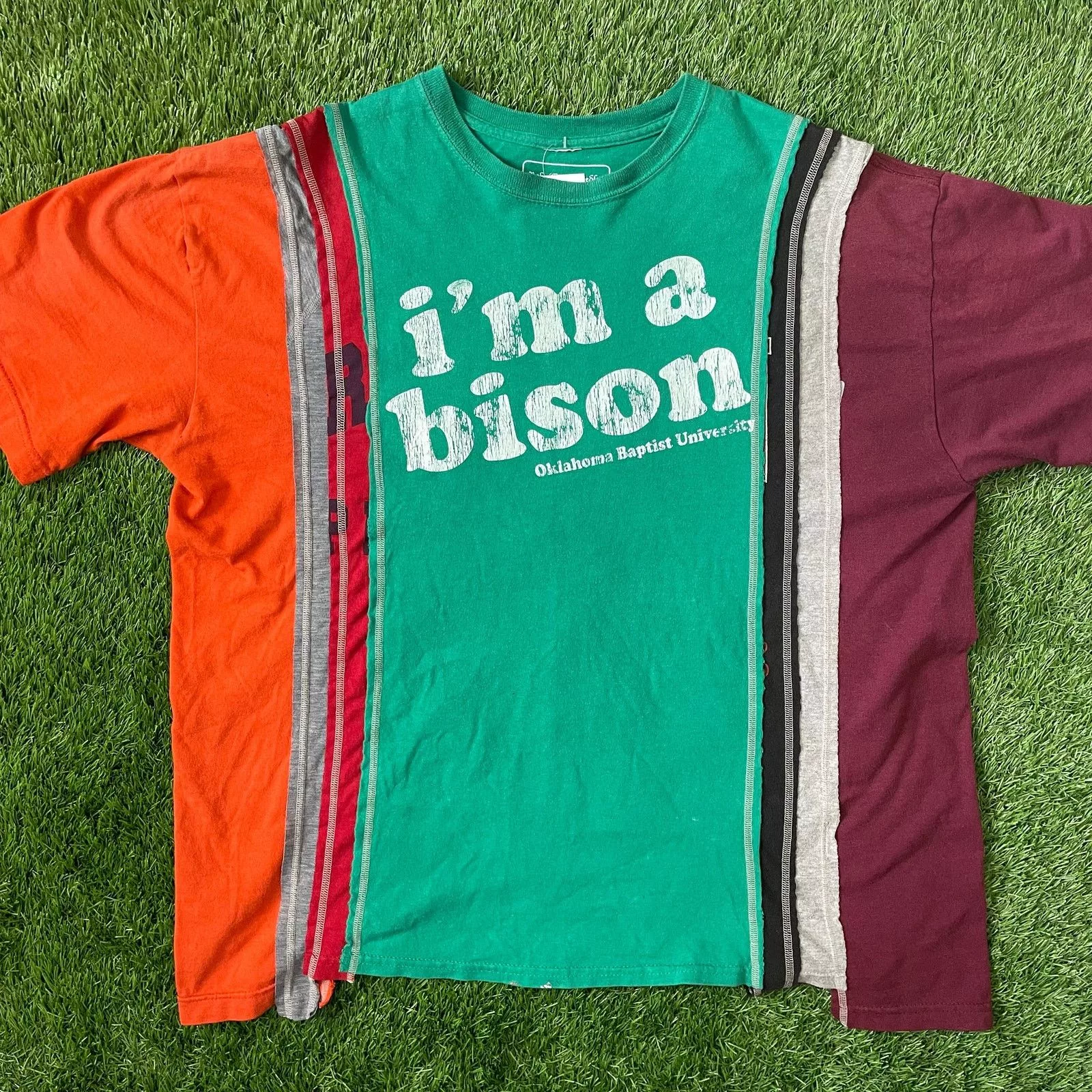 Needles Short Sleeve T Shirts Needles Rebuild Bison Tee Multi